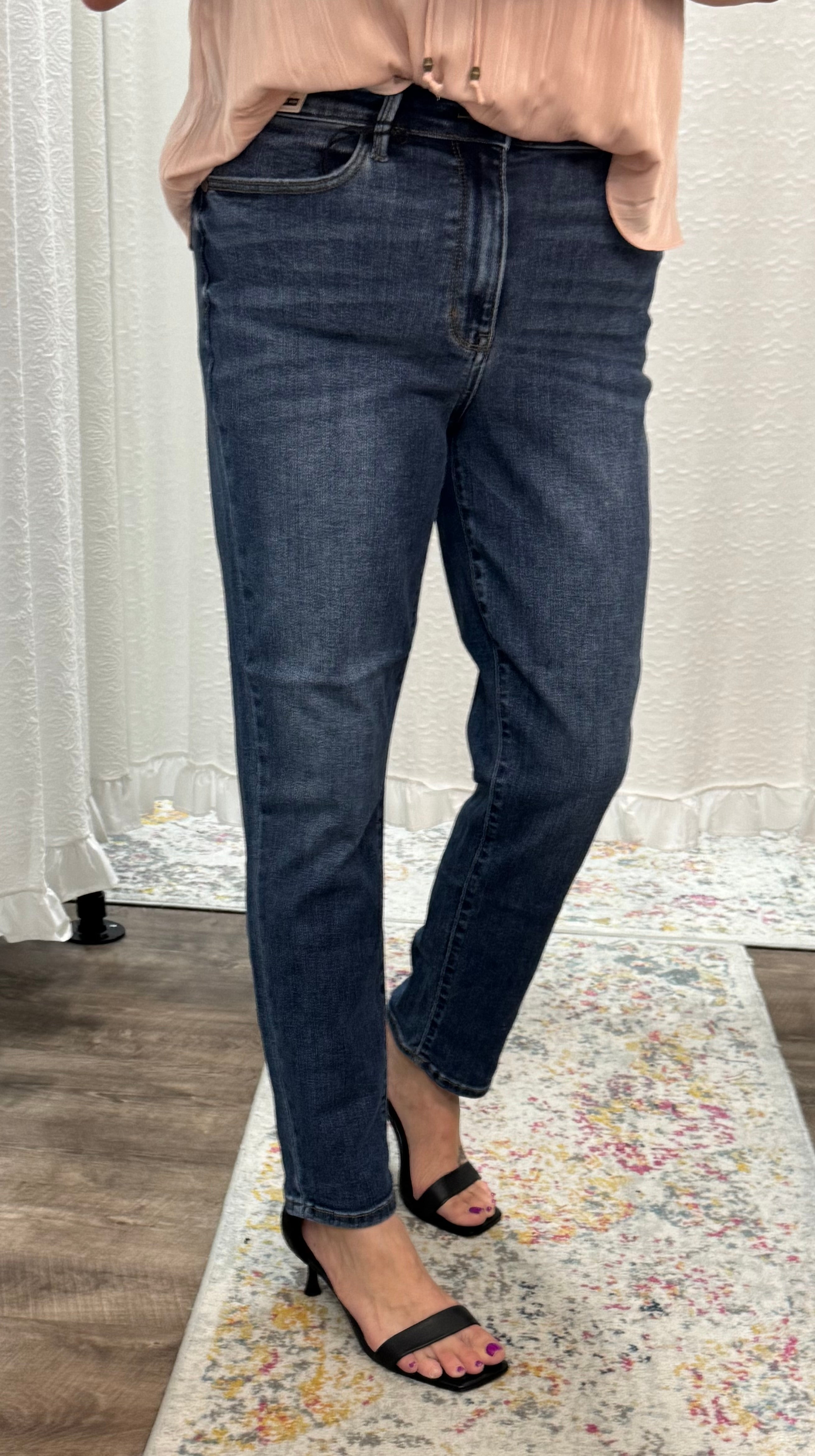 Judy Blue HW Shield Back Pocket Slim Jeans - Posh West Boutique
