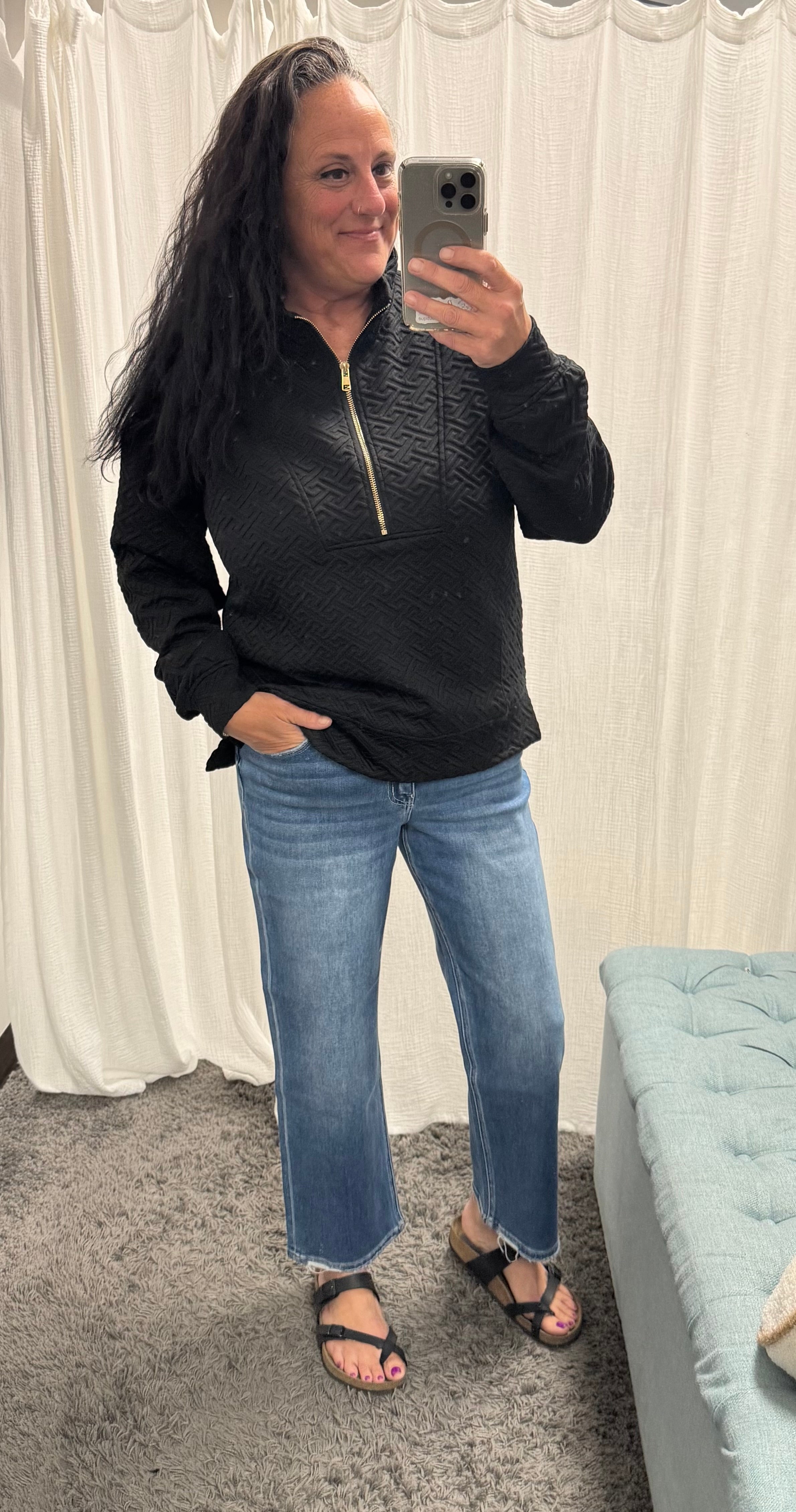 Vervet Mixed Wash High Rise Ankle Straight Jeans - Posh West Boutique