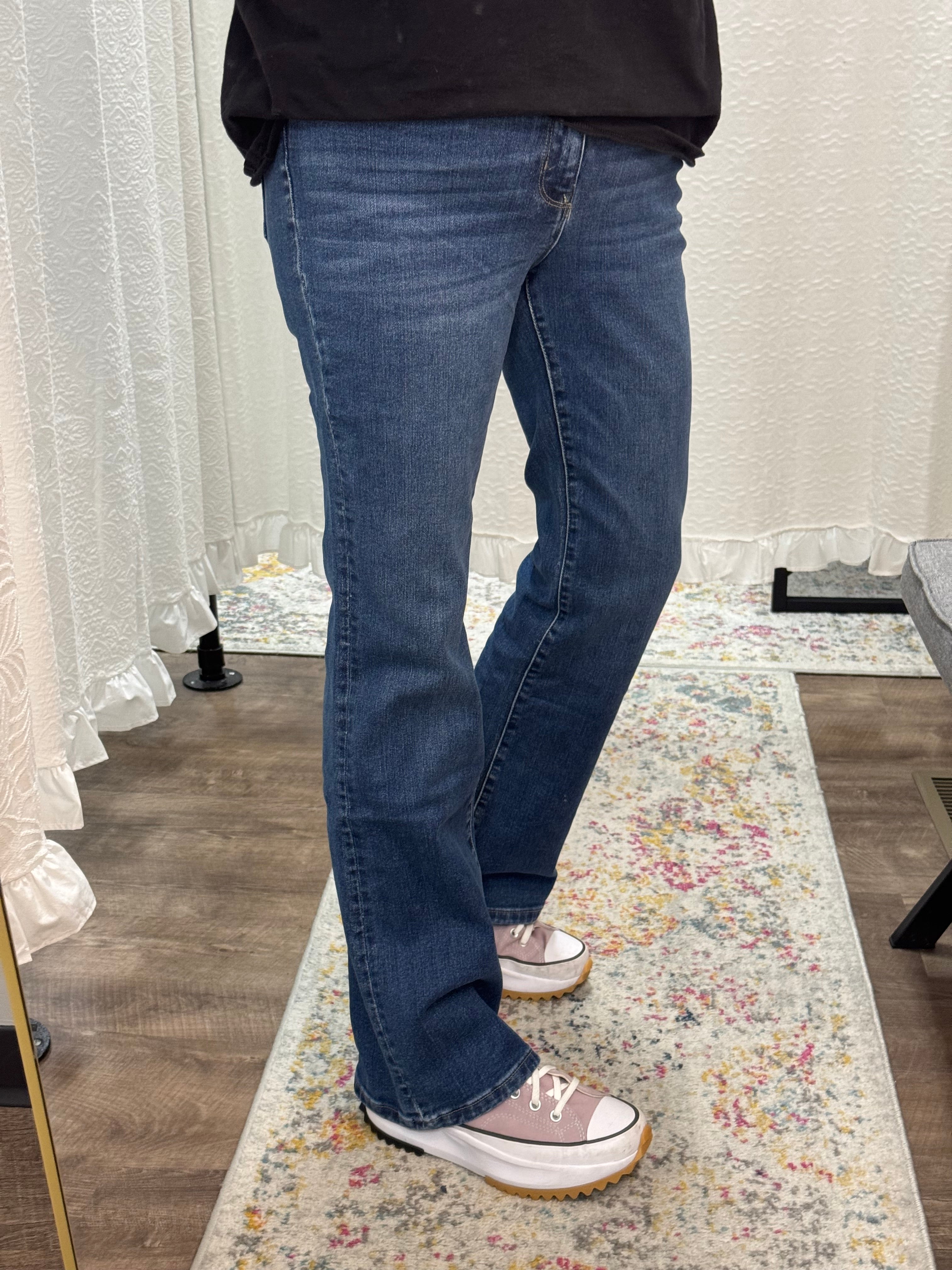 Vervet Mid Rise Bootcut Jeans-Medium Rinse Miranda - Posh West Boutique