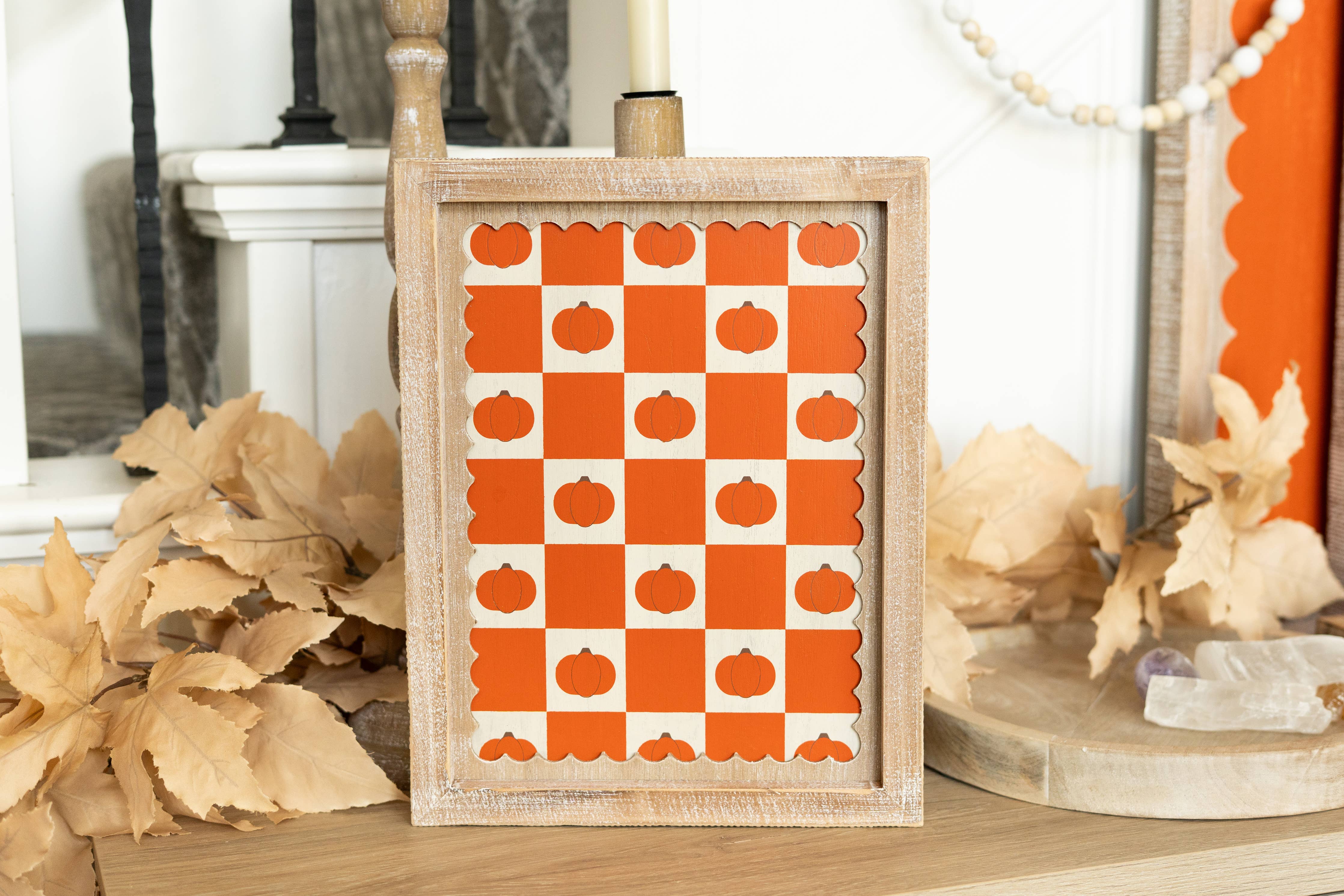 Moon/Pumpkin Reversible Sign
