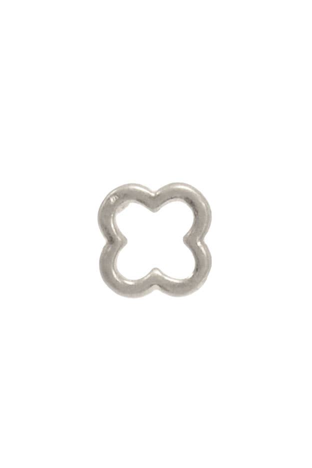 Silver Quatrefoil Stud Earrings - Posh West Boutique