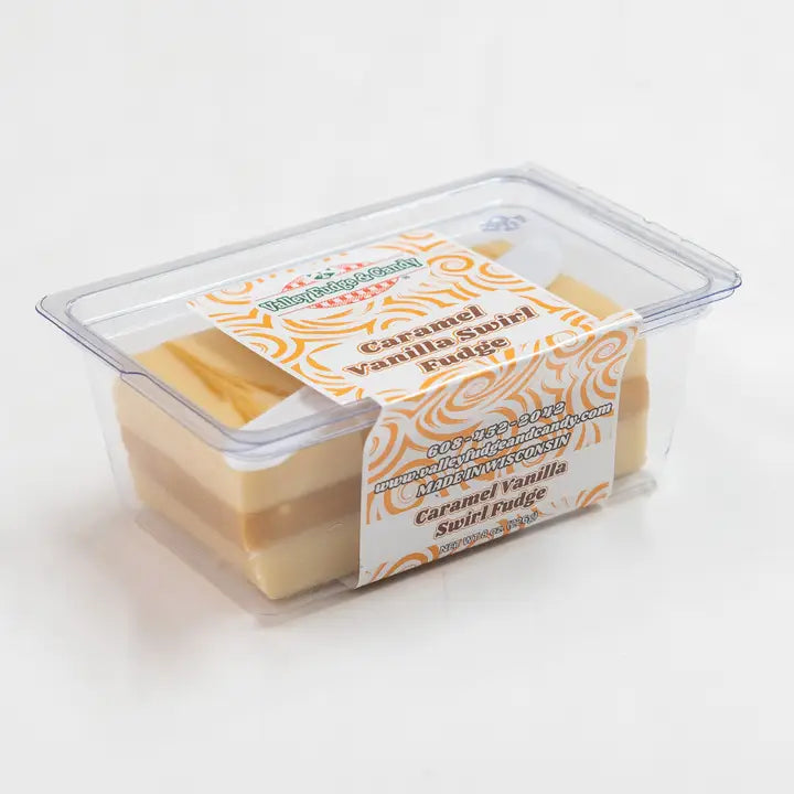 Caramel Vanilla Swirl Fudge (1/2 lb. package) - Posh West Boutique