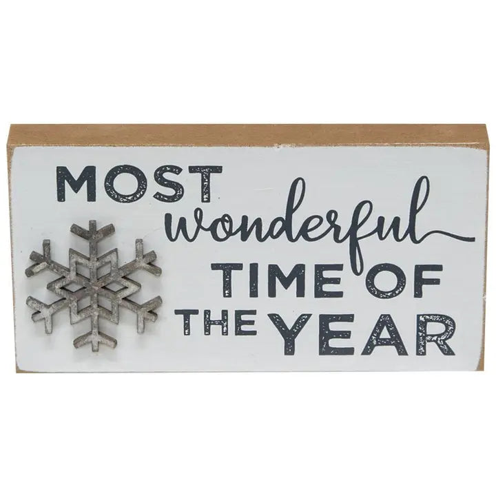 Glitter Snowflake Block (Assorted)