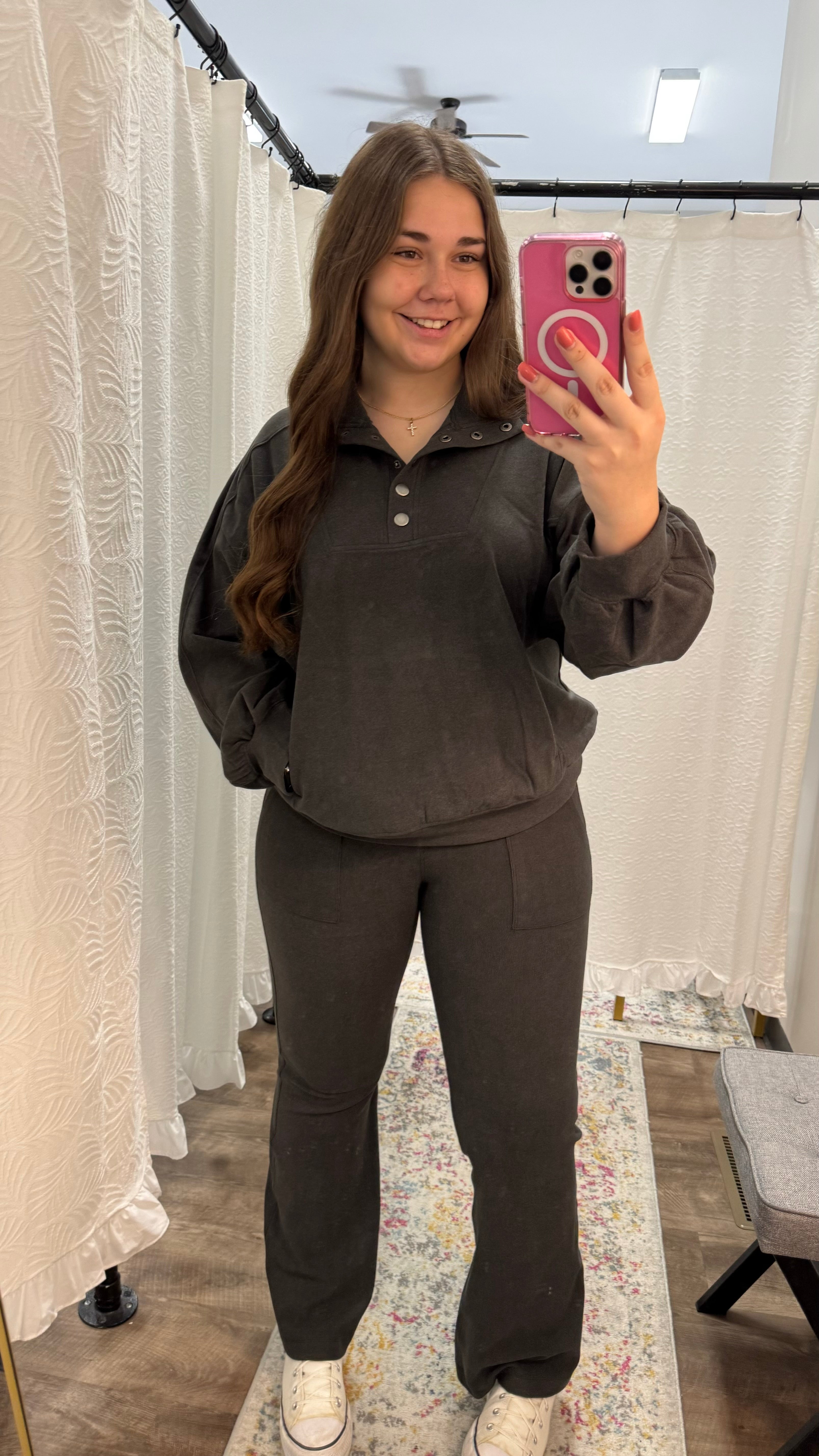 Black Brushed Straight Pant - Posh West Boutique