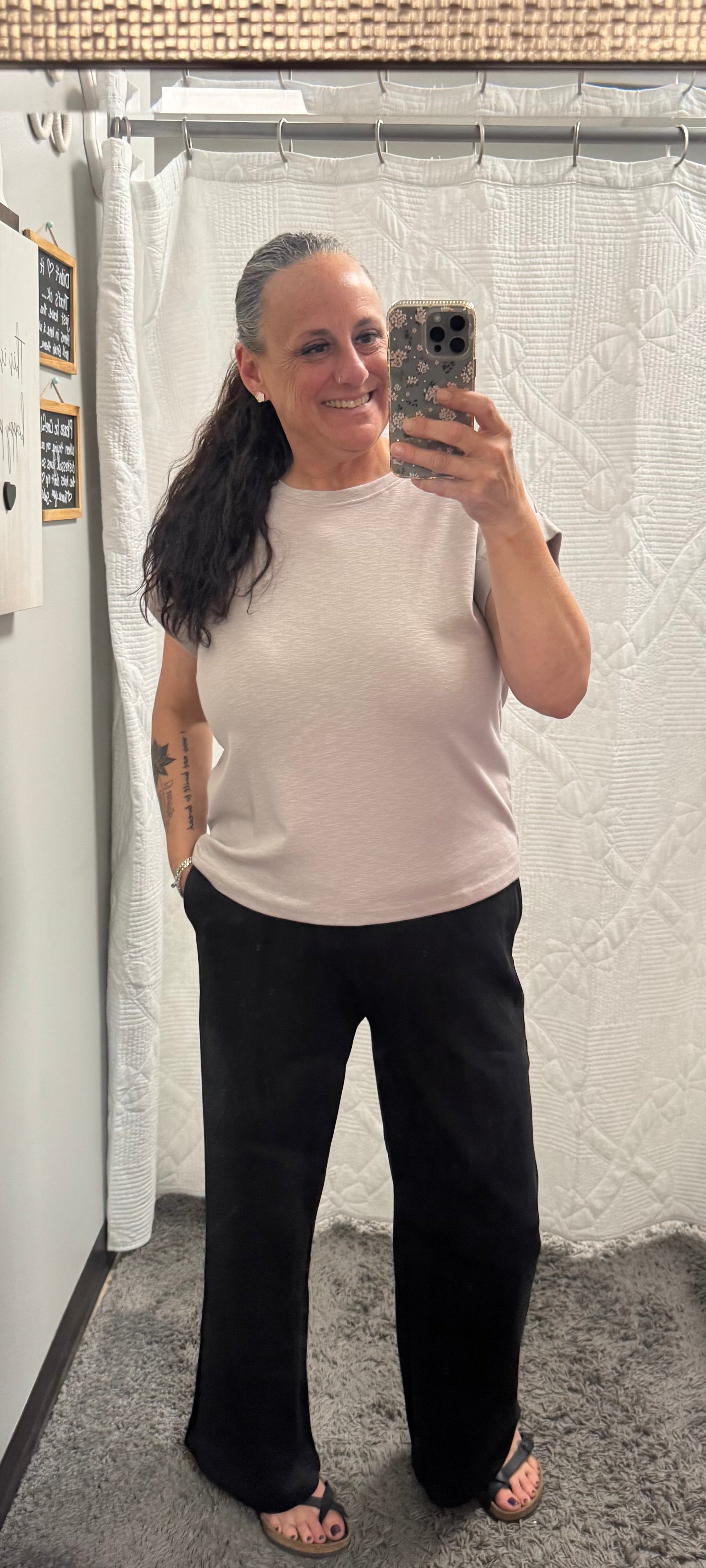 Ash Mocha Cotton Modal Slub Rolled Sleeve Tee - Posh West Boutique
