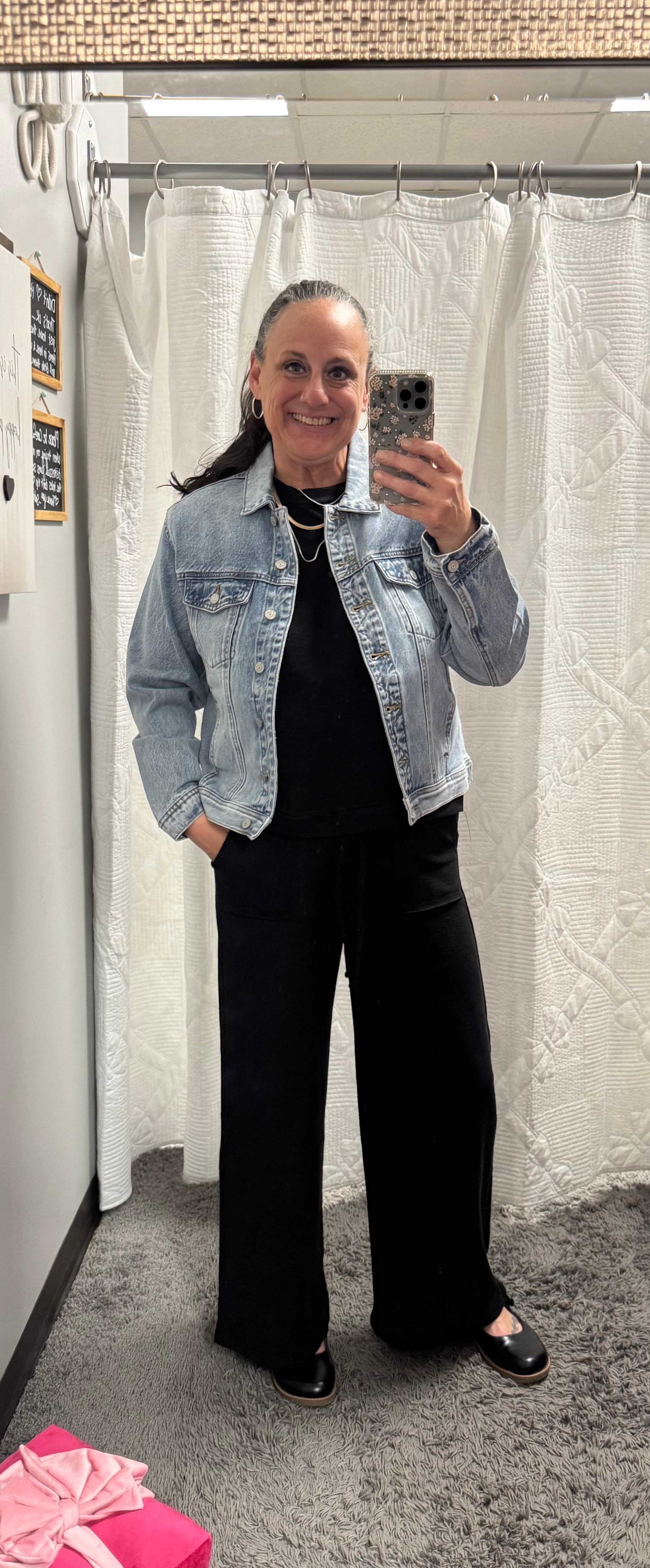 Black Cotton Slub Short Sleeve Tee & Long Pants Set - Posh West Boutique