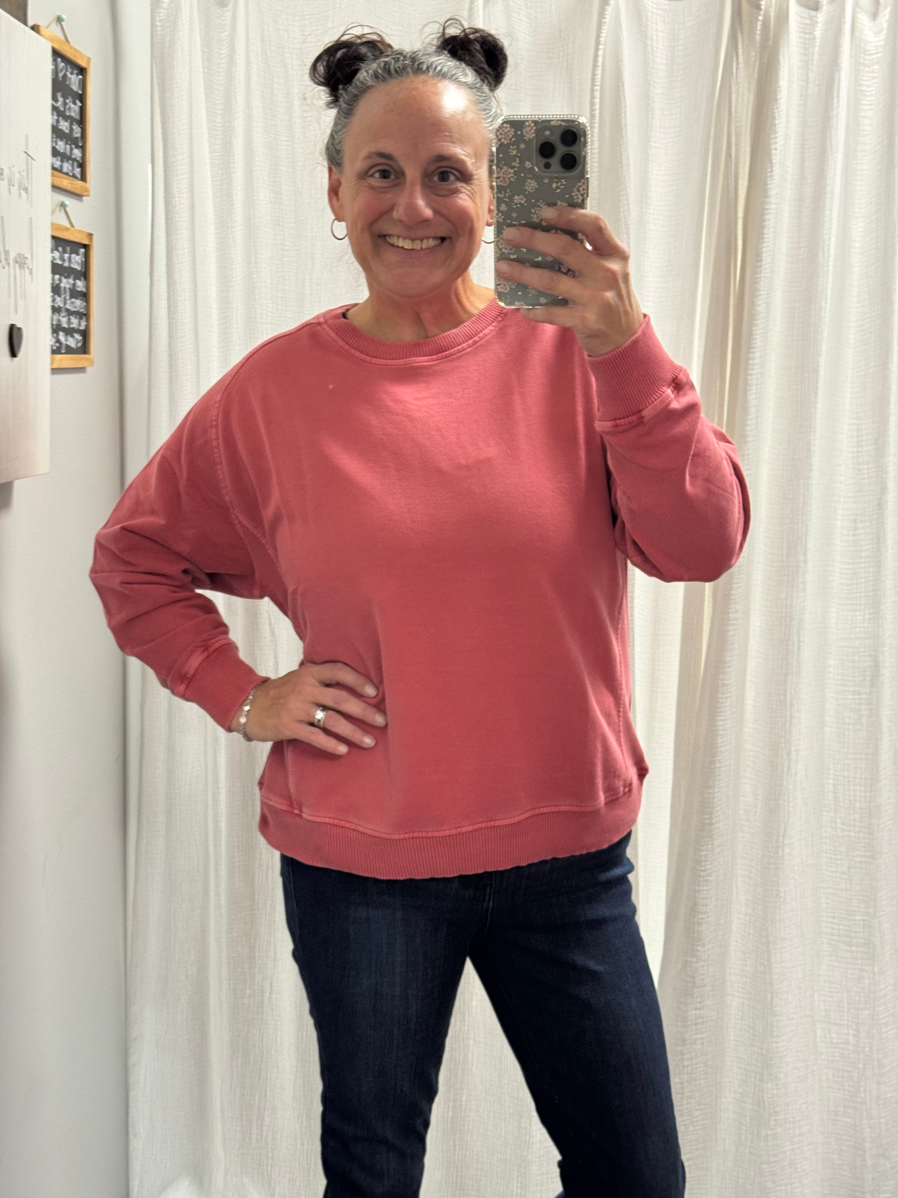 French Terry Ruby Pullover