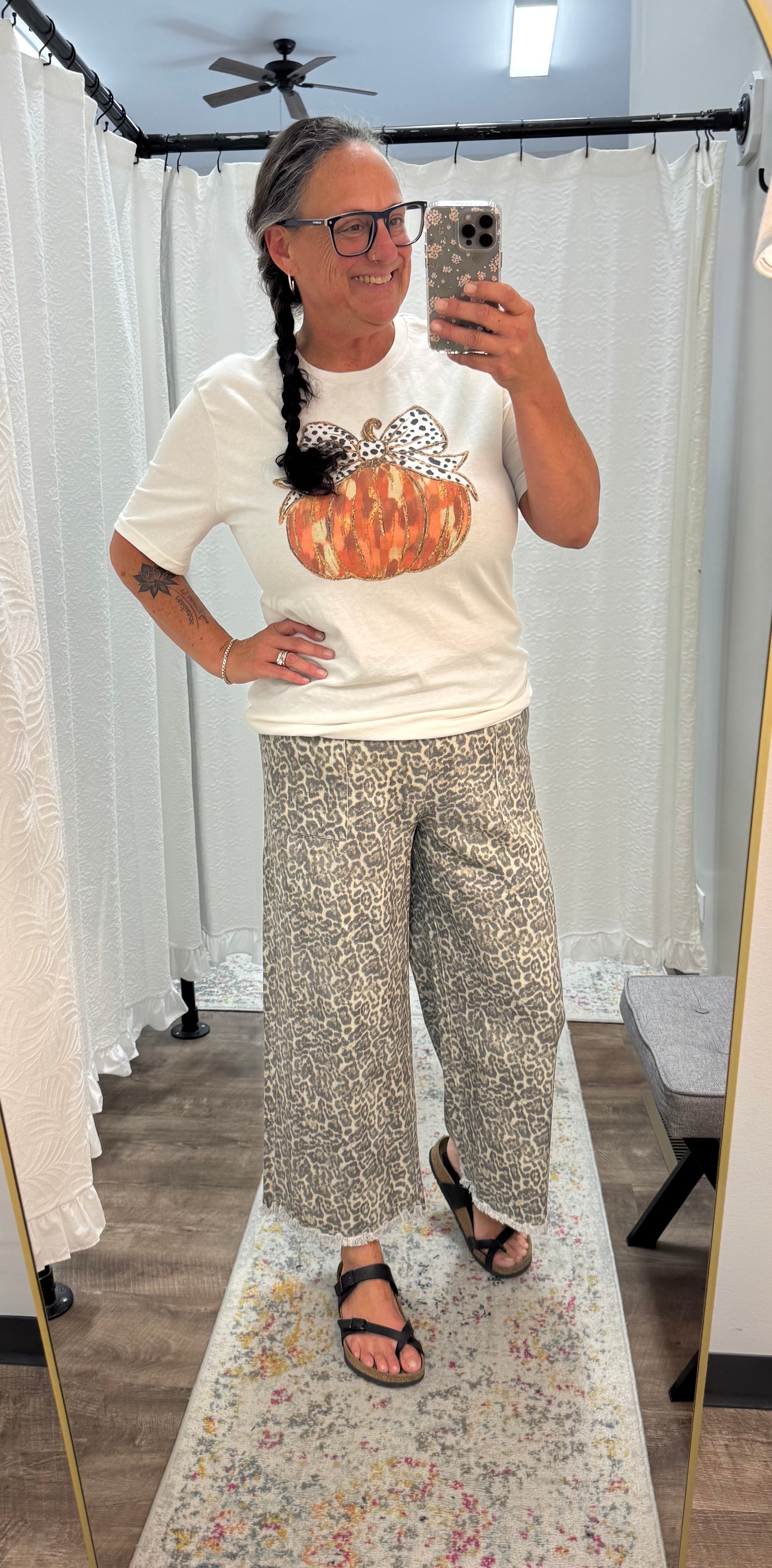Leopard Print Drawstring Waist Pants - Posh West Boutique