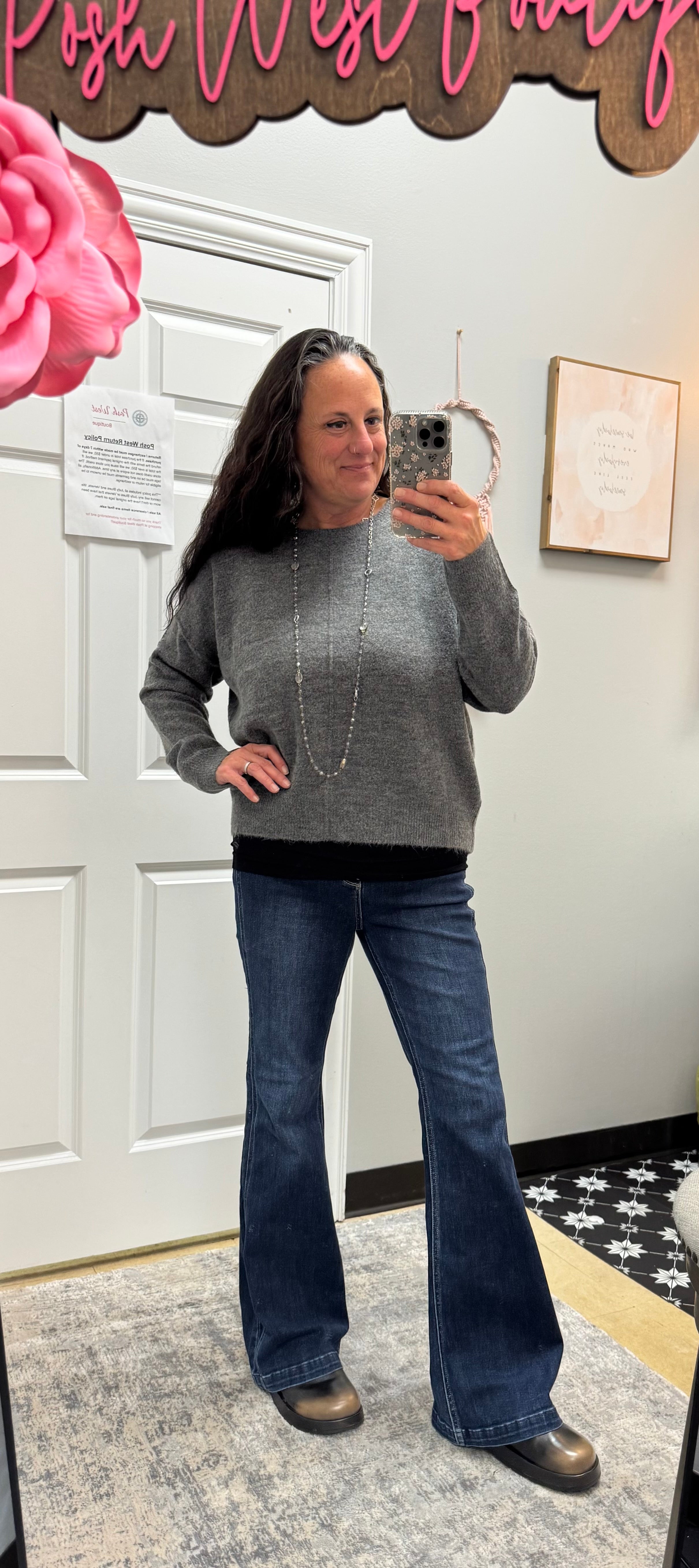 Judy Blue HW Angled Side Seam Flare - Posh West Boutique