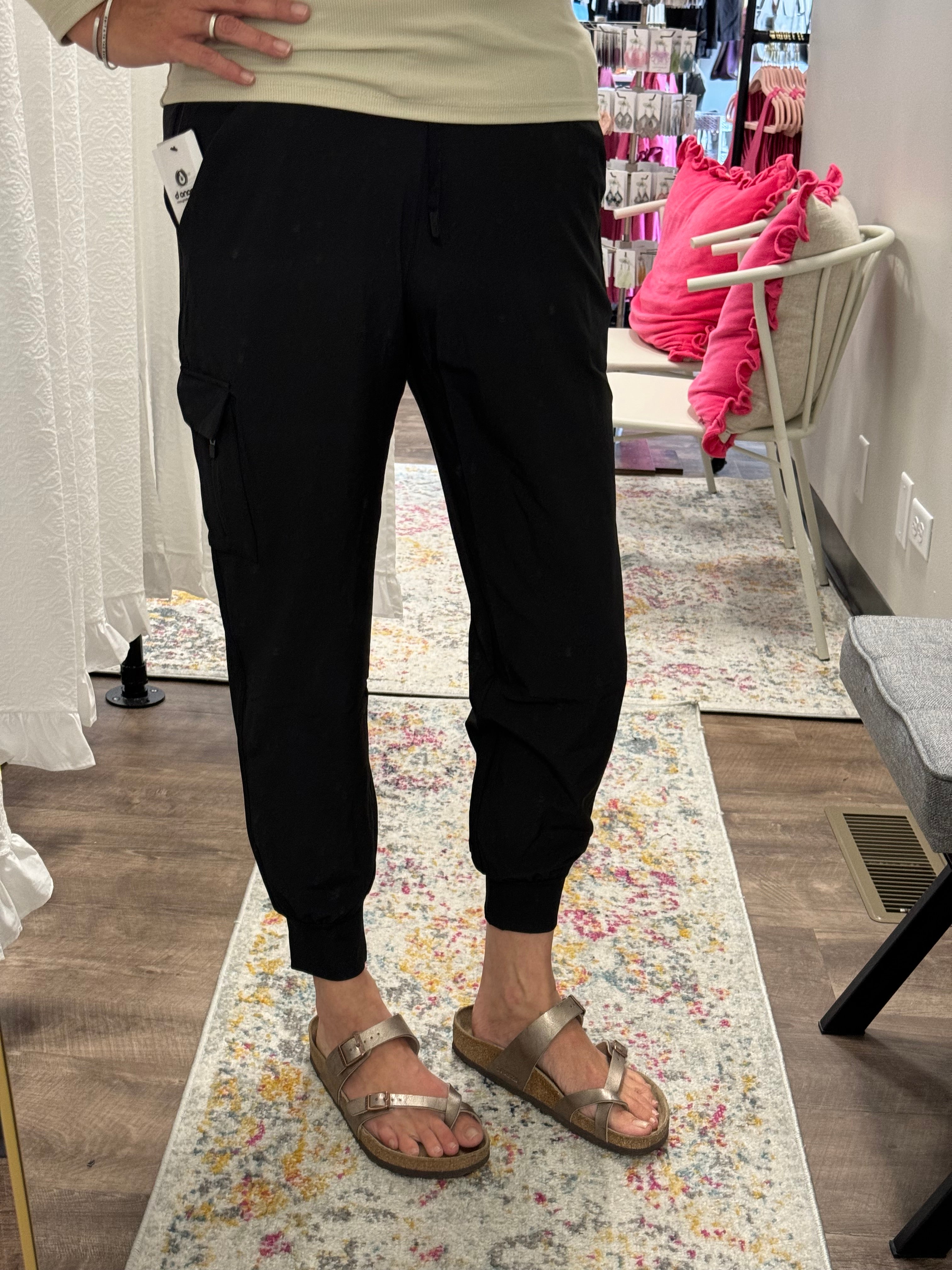 Black High Waist Joggers with Pockets! - Posh West Boutique