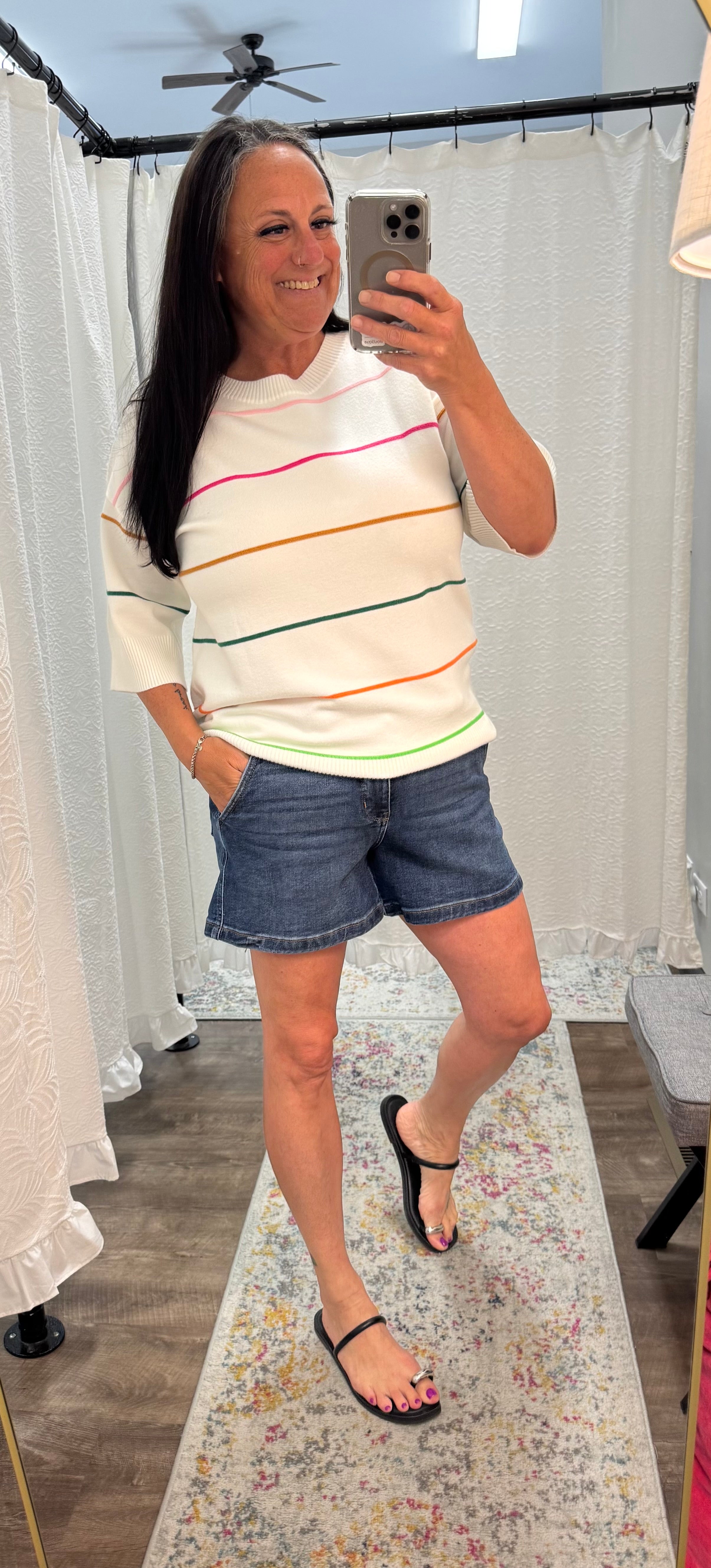 Judy Blue HW Double Button Waistband Shorts - Posh West Boutique