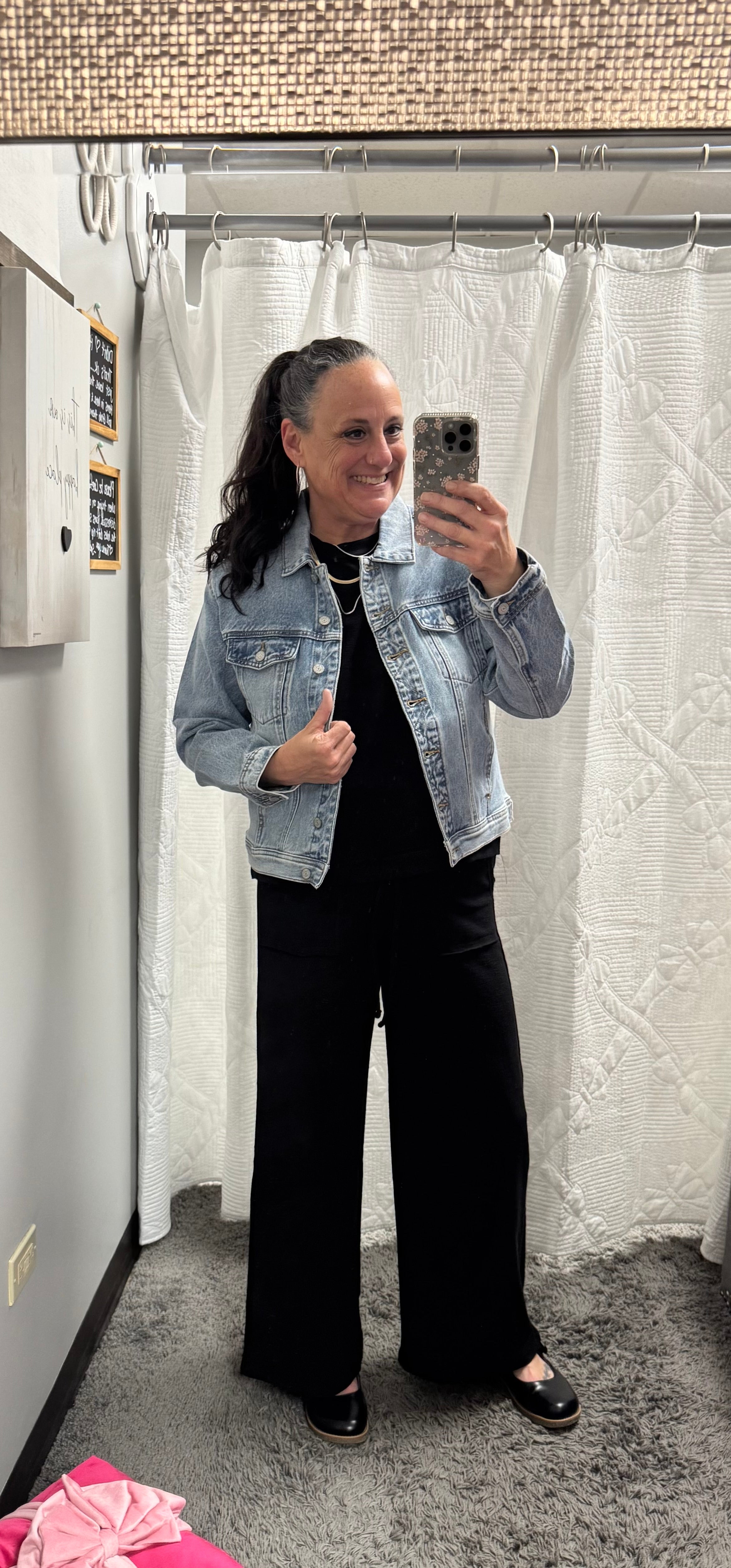 Black Cotton Slub Short Sleeve Tee & Long Pants Set - Posh West Boutique