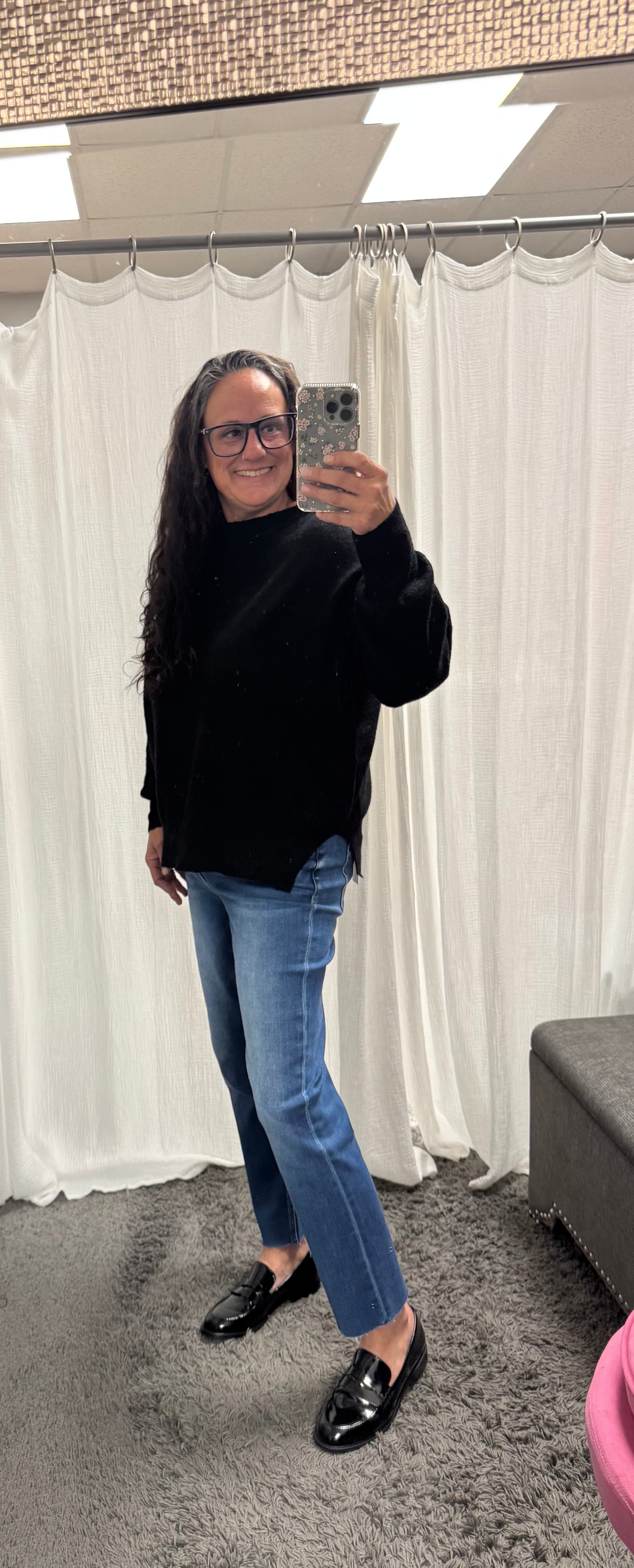 Black Wool Blend Pullover Sweater