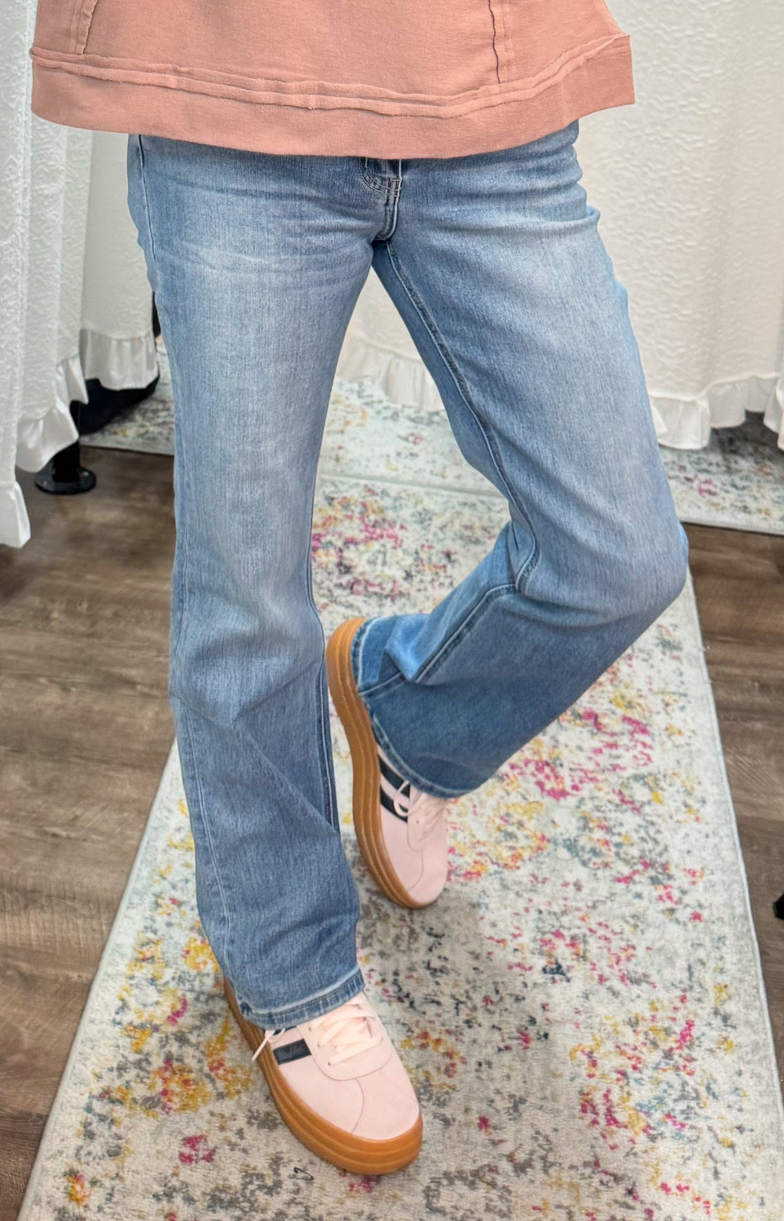 Vervet Mid Rise Light Wash Miranda Bootcut Jeans - Posh West Boutique
