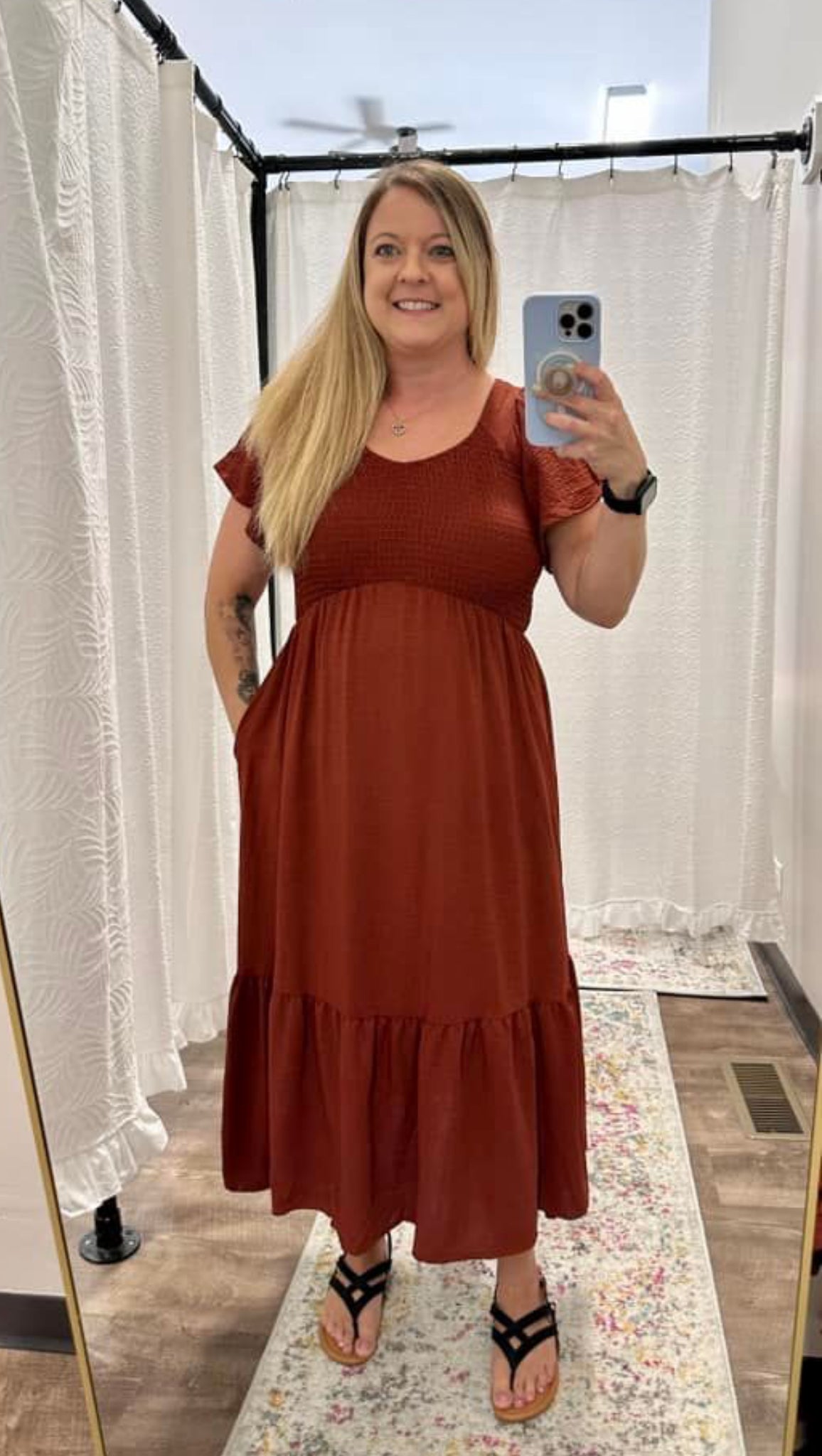 The Kendall Dress in Autumn Spice - Posh West Boutique