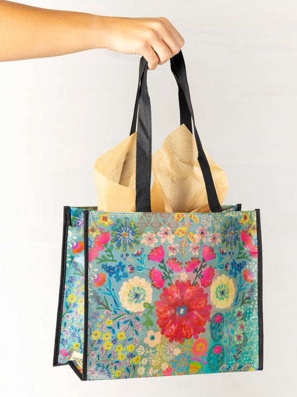 Natural Life Large Floral Bag - Posh West Boutique