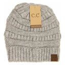 Lt Grey Mixed Soft Yarn Beanie