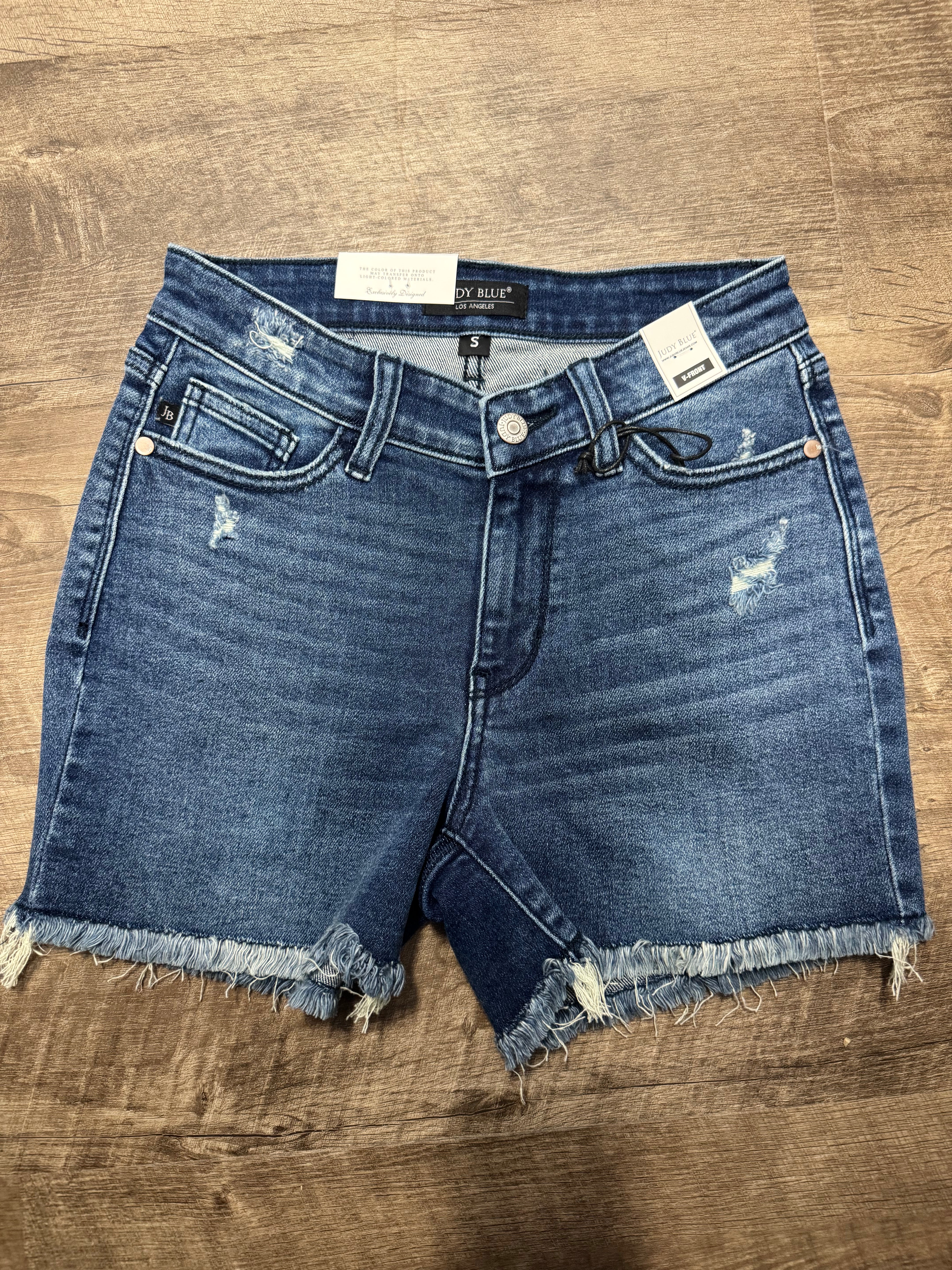 Judy Blue High Waist V-Front Shorts w Shield Pockets - Posh West Boutique
