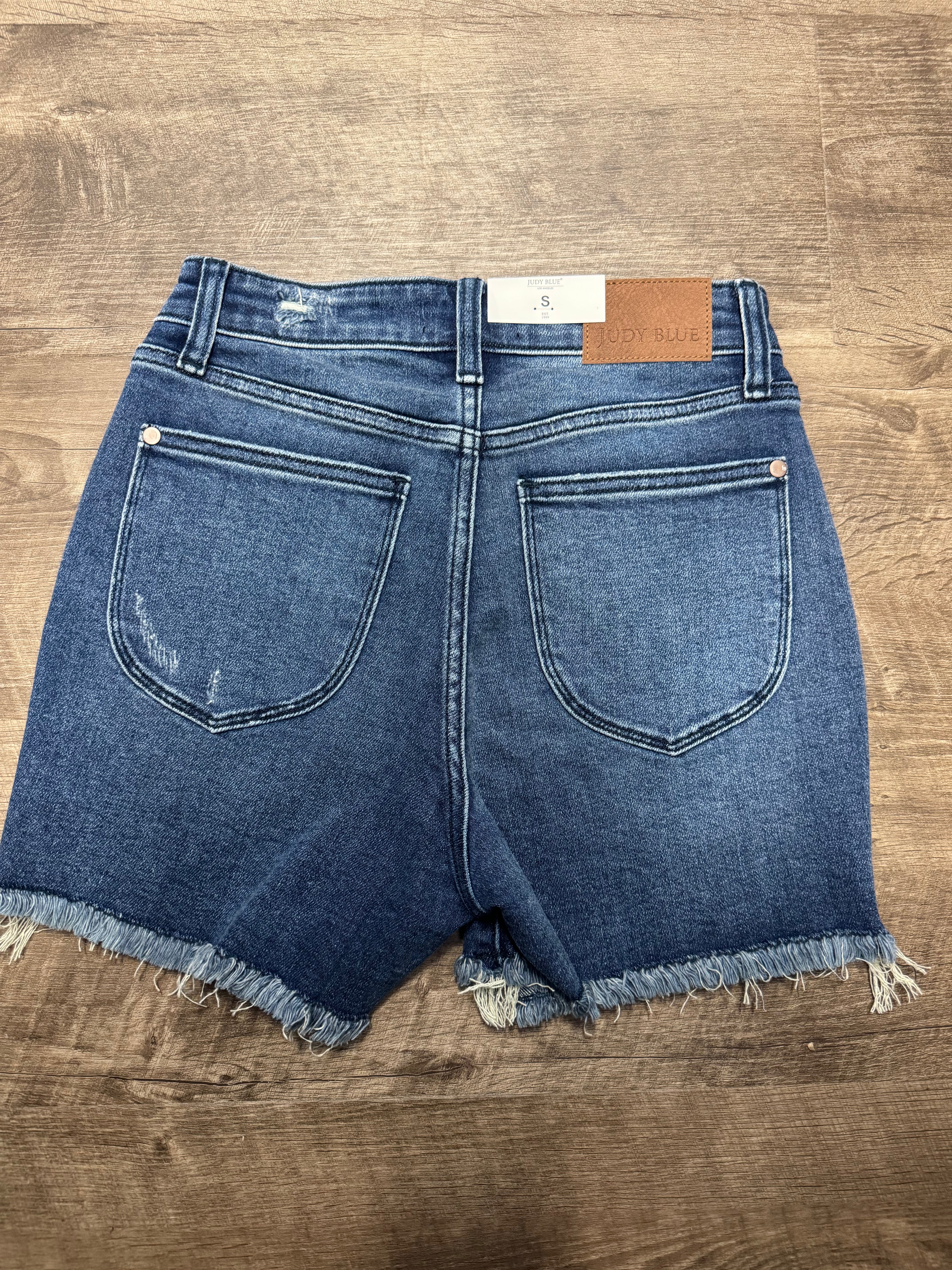 Judy Blue High Waist V-Front Shorts w Shield Pockets - Posh West Boutique