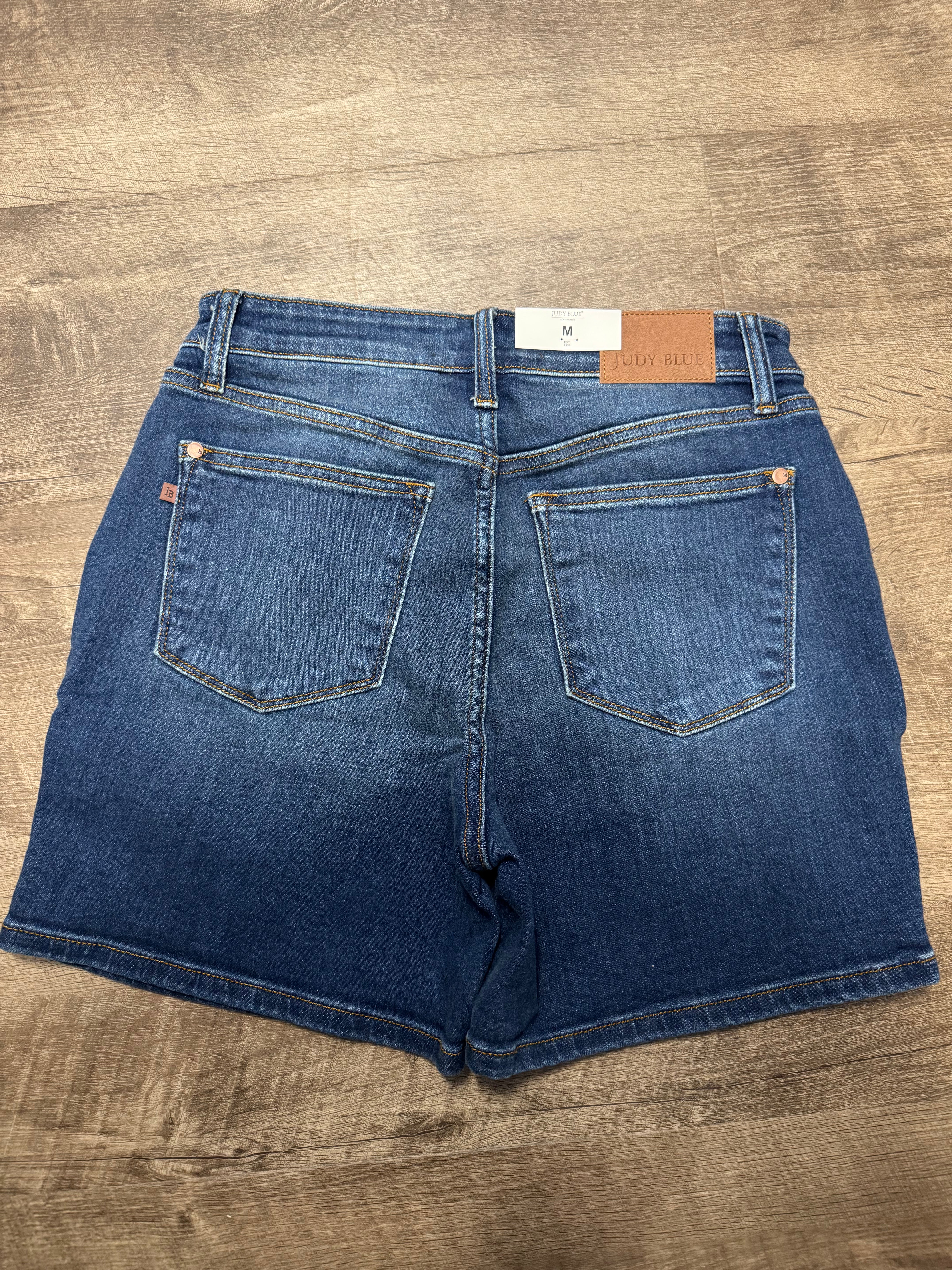 Judy Blue 2 Button Mid Length Shorts - Posh West Boutique
