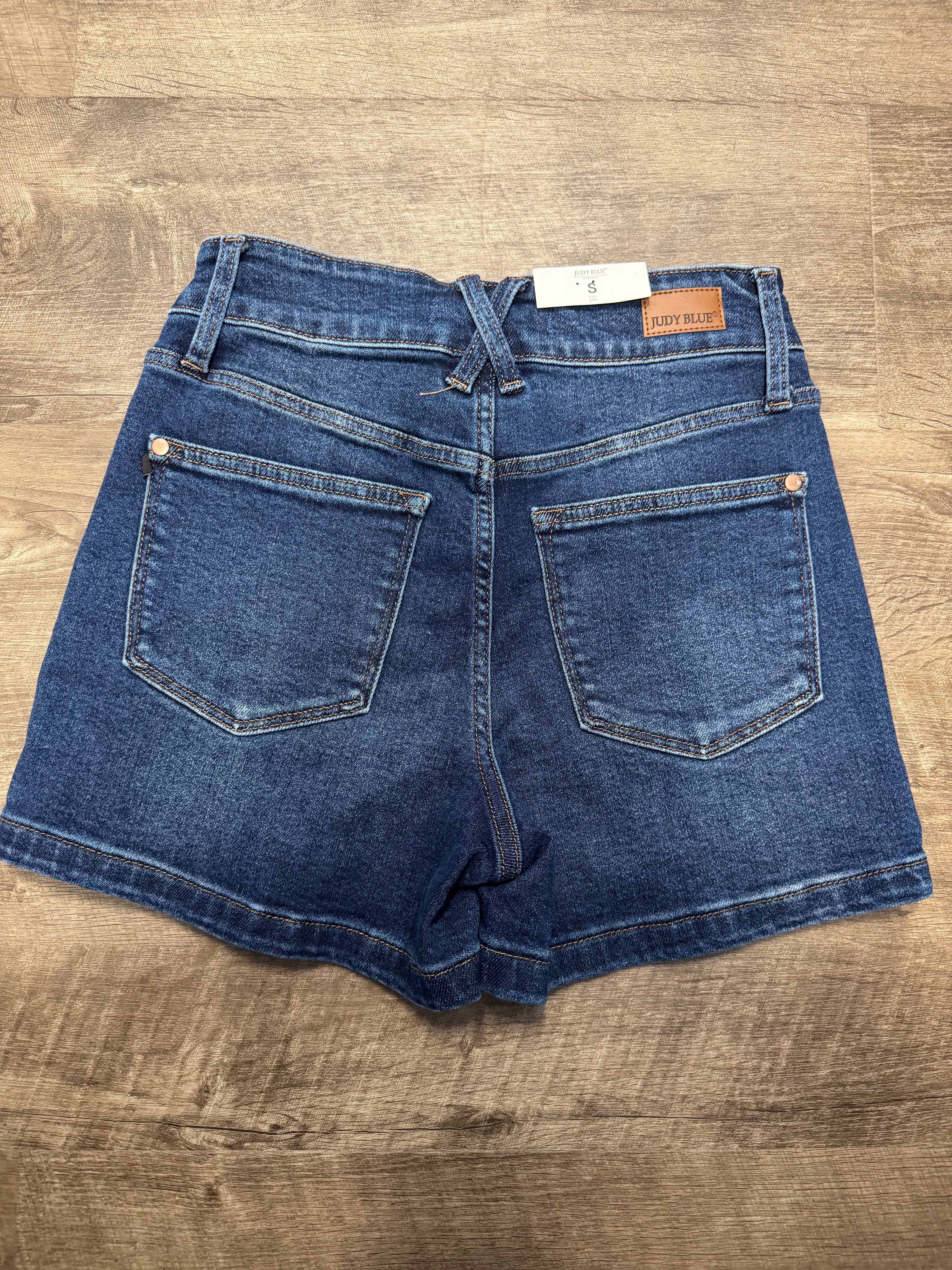 Judy Blue HW Double Button Waistband Shorts - Posh West Boutique