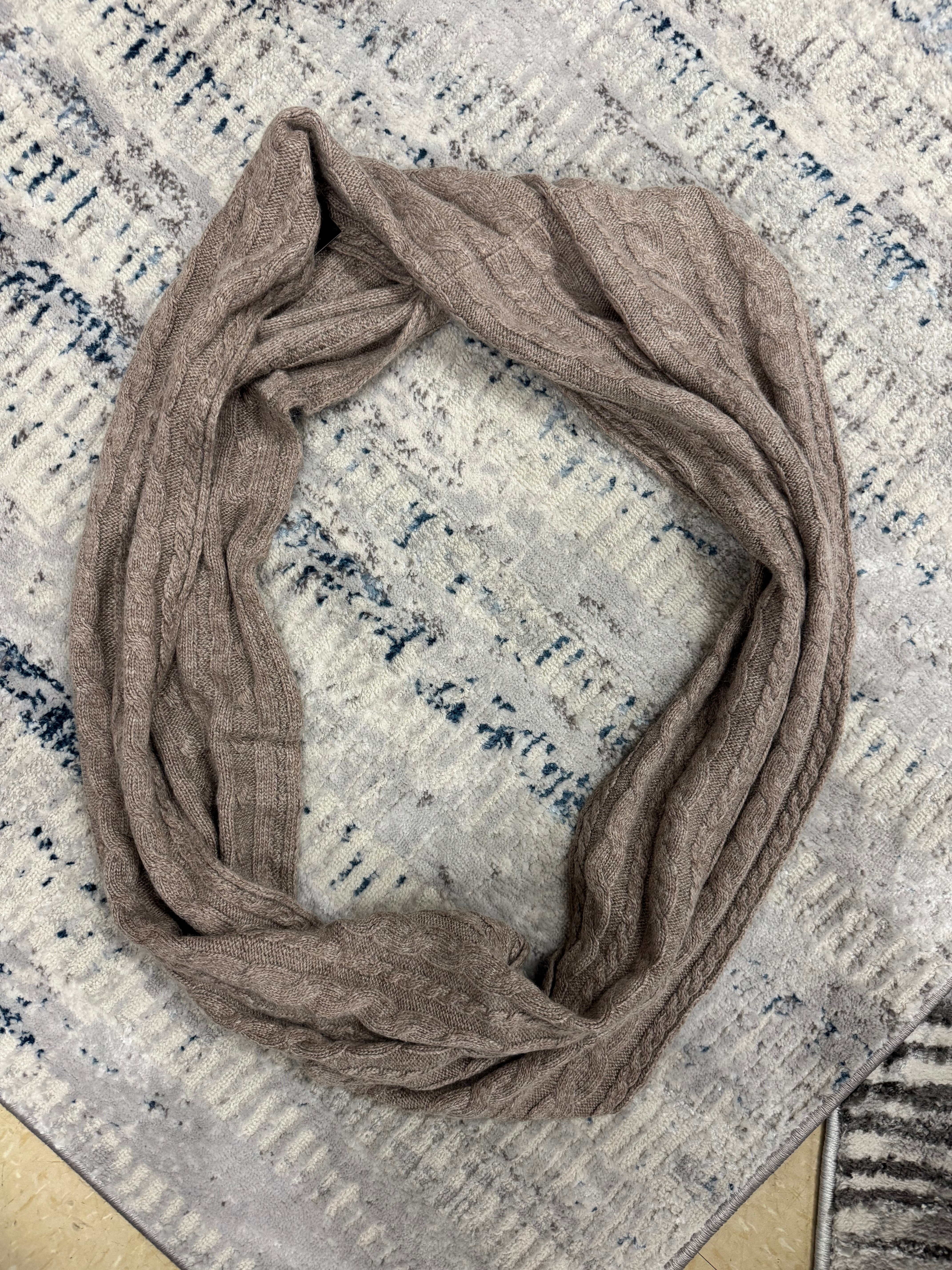 CC Infinity Cable Knit Scarf-Taupe - Posh West Boutique