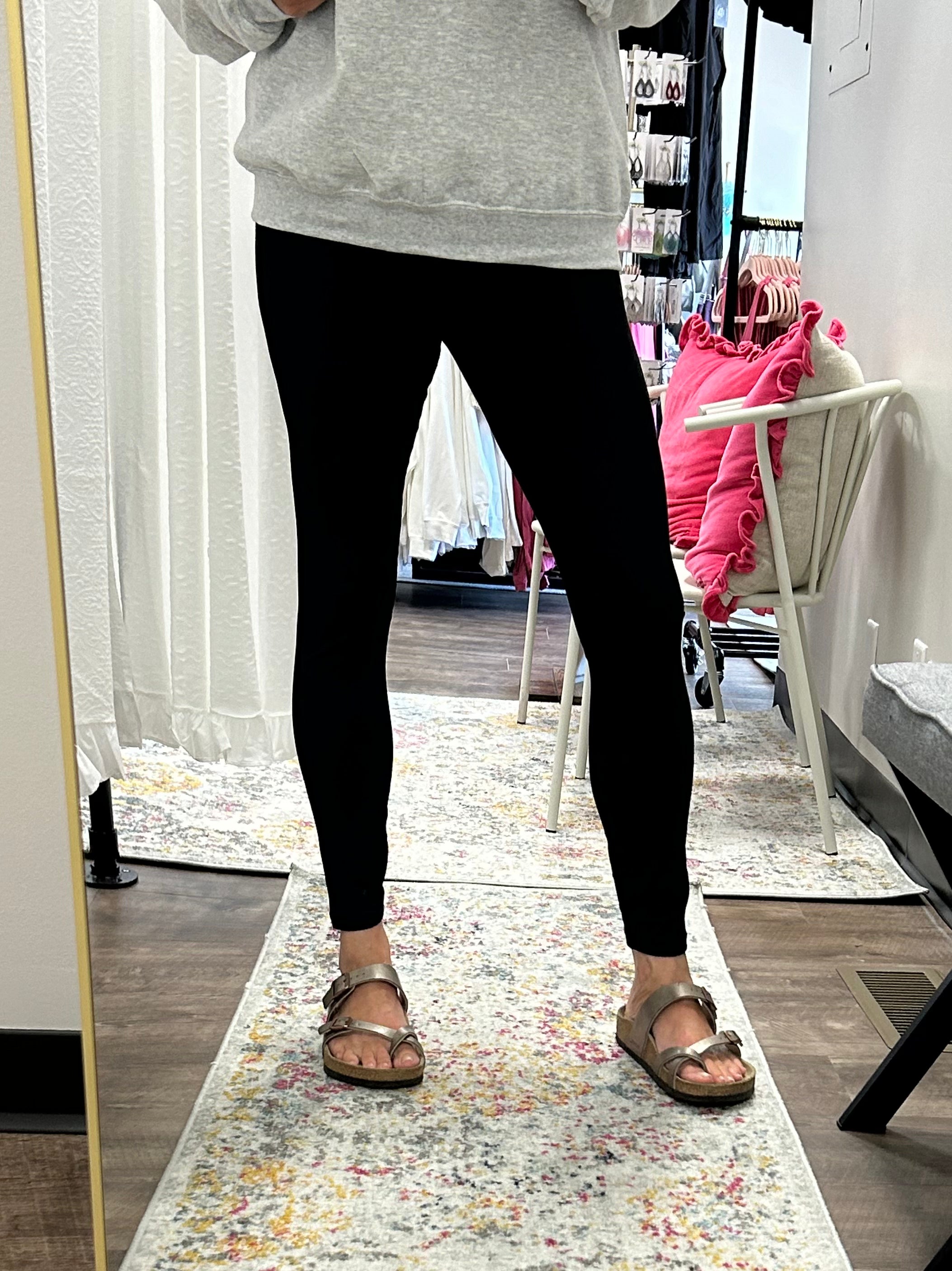 Black Tummy Control Nylon Leggings - Posh West Boutique
