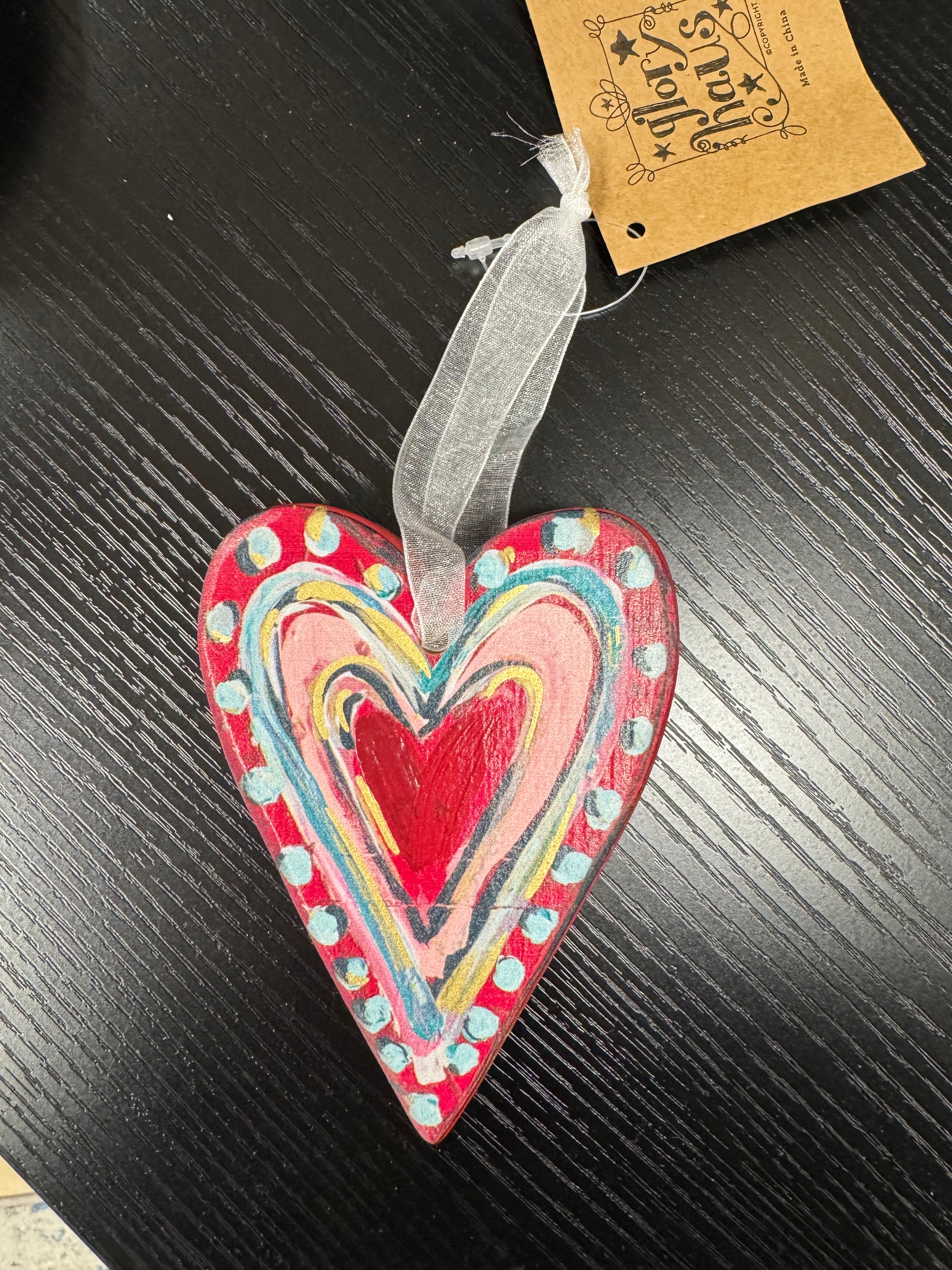 Wooden Heart Ornaments