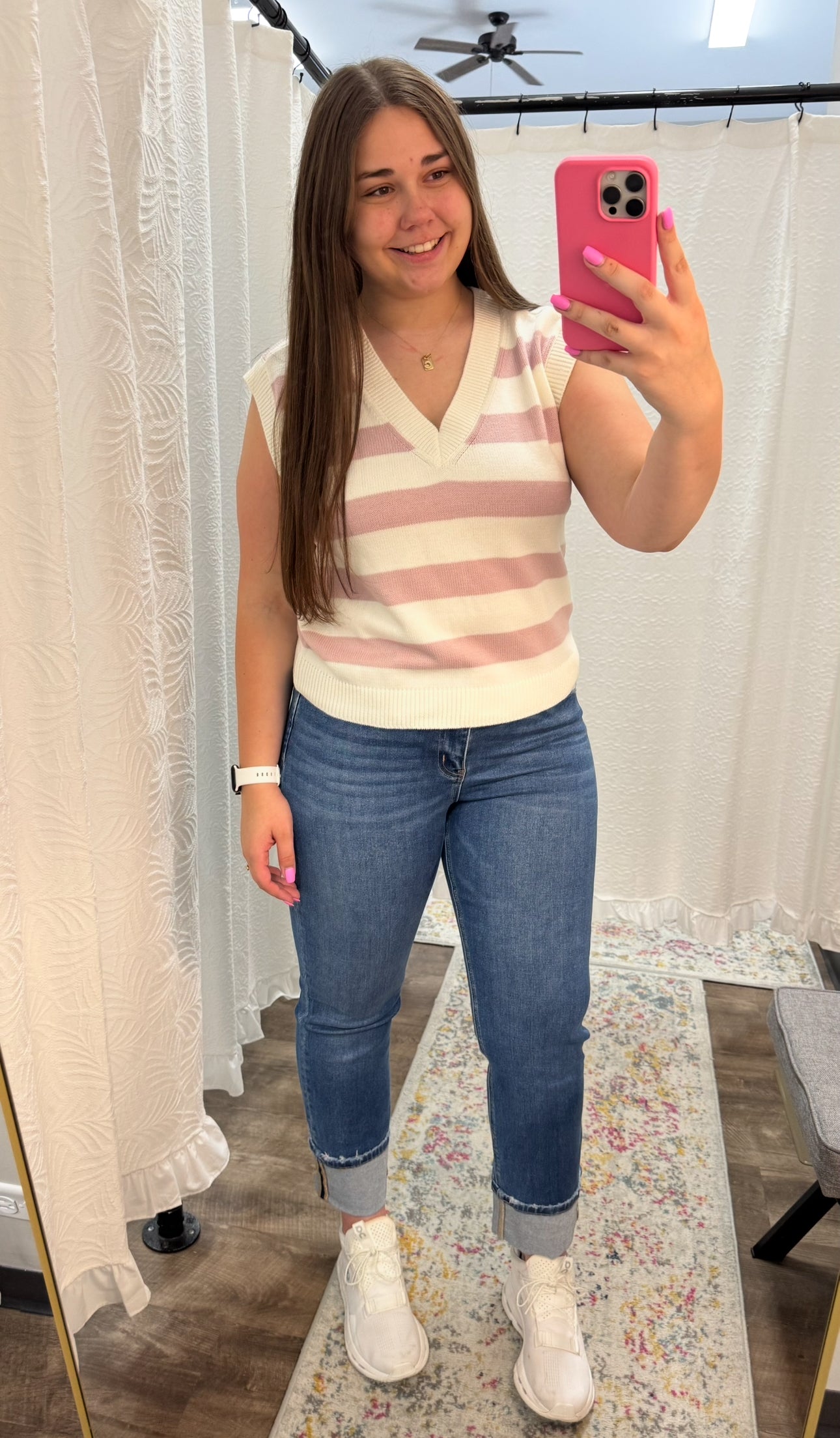 Vervet HR Cuffed Slim Straight Jeans - Posh West Boutique