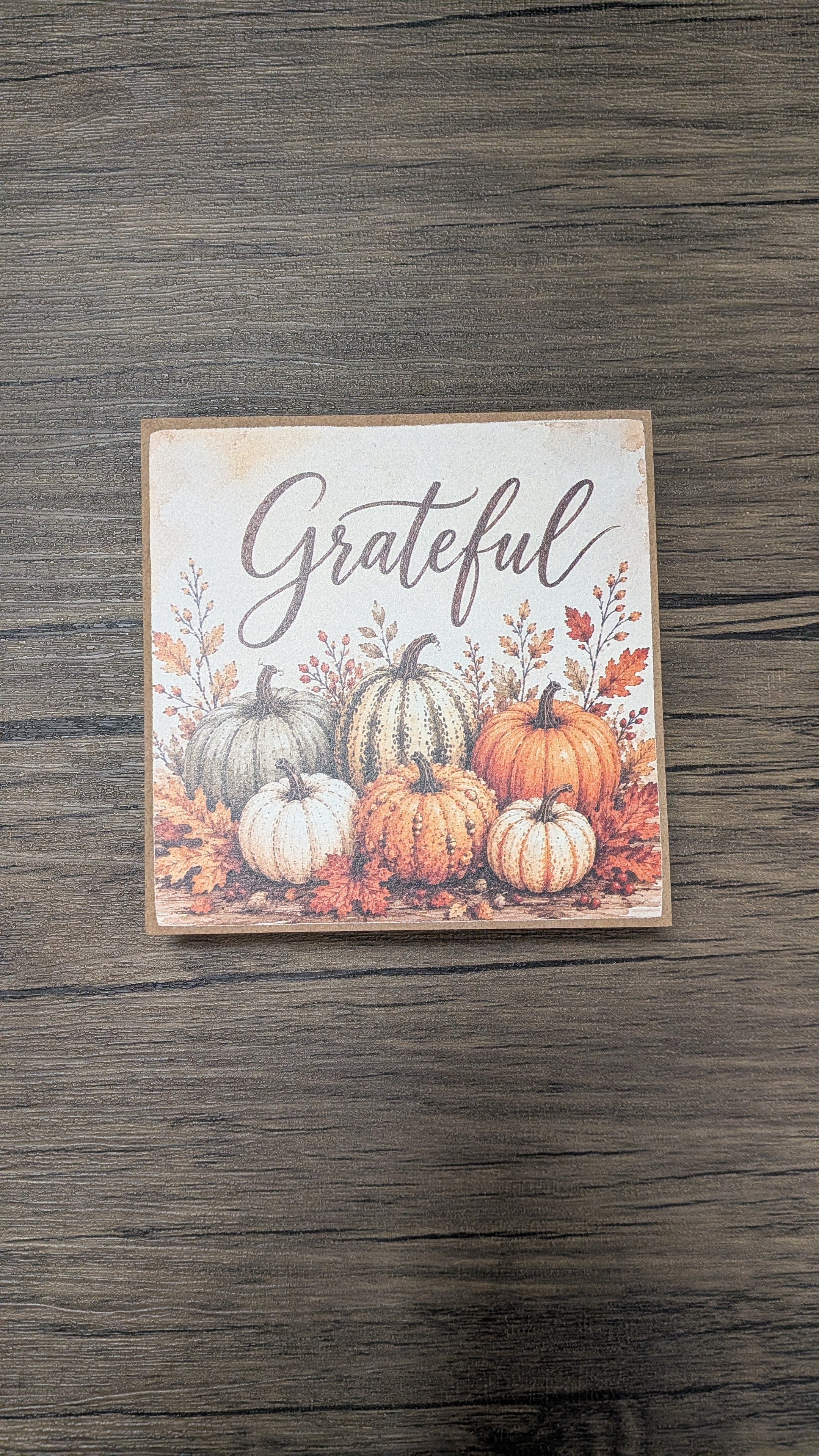 Fall Grateful Decor Block Print