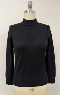 Luxurious Black Mock Neck Sweater