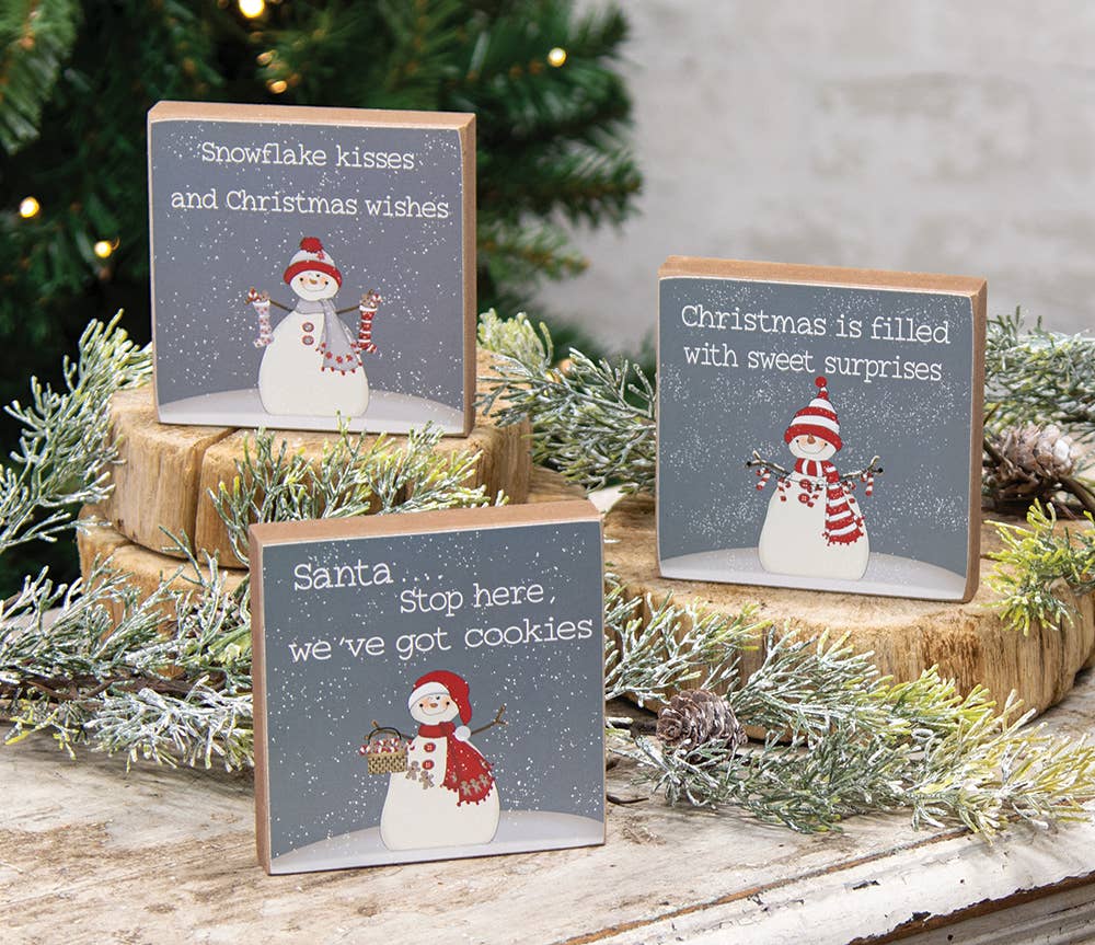 Snowman Square Block, 3 Styles - Posh West Boutique