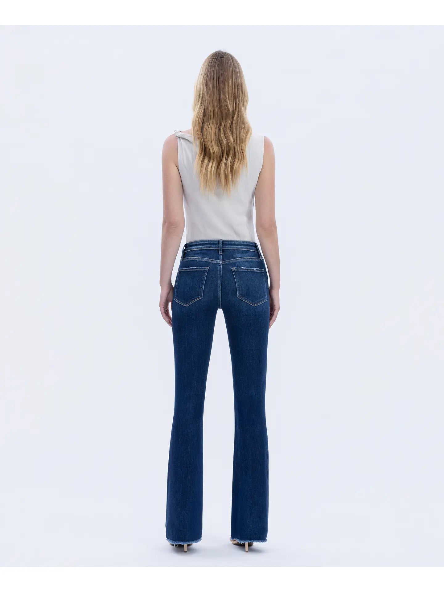 Vervet High Rise Raw Edge Hem Bootcut Jeans