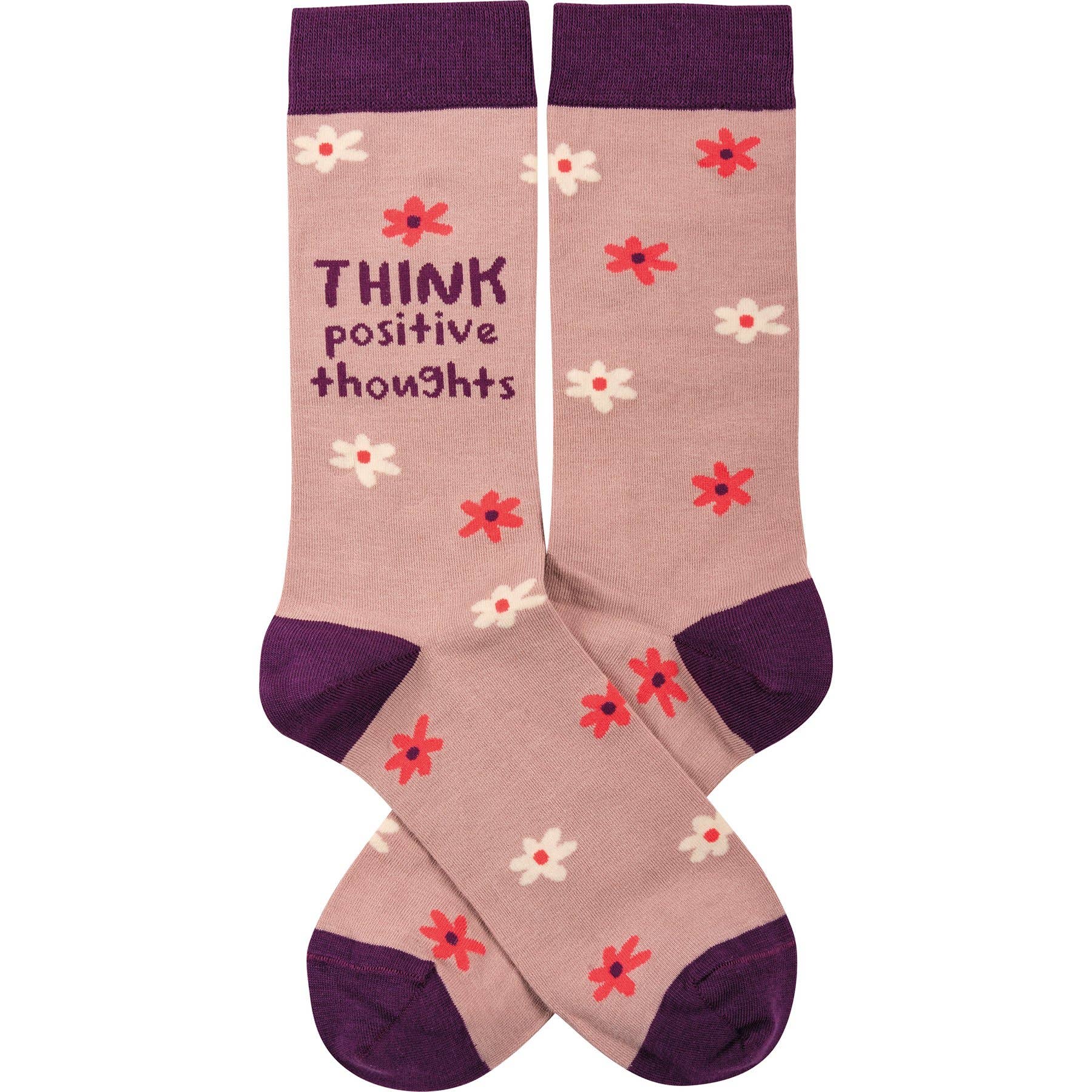 Think Positive Thoughts Socks - Posh West Boutique