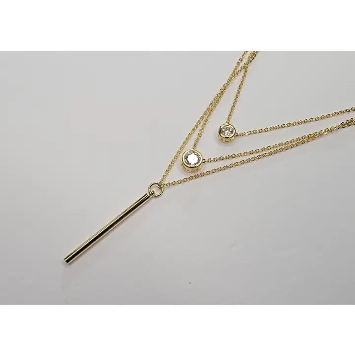 Gold Triple Layered Necklace - Posh West Boutique