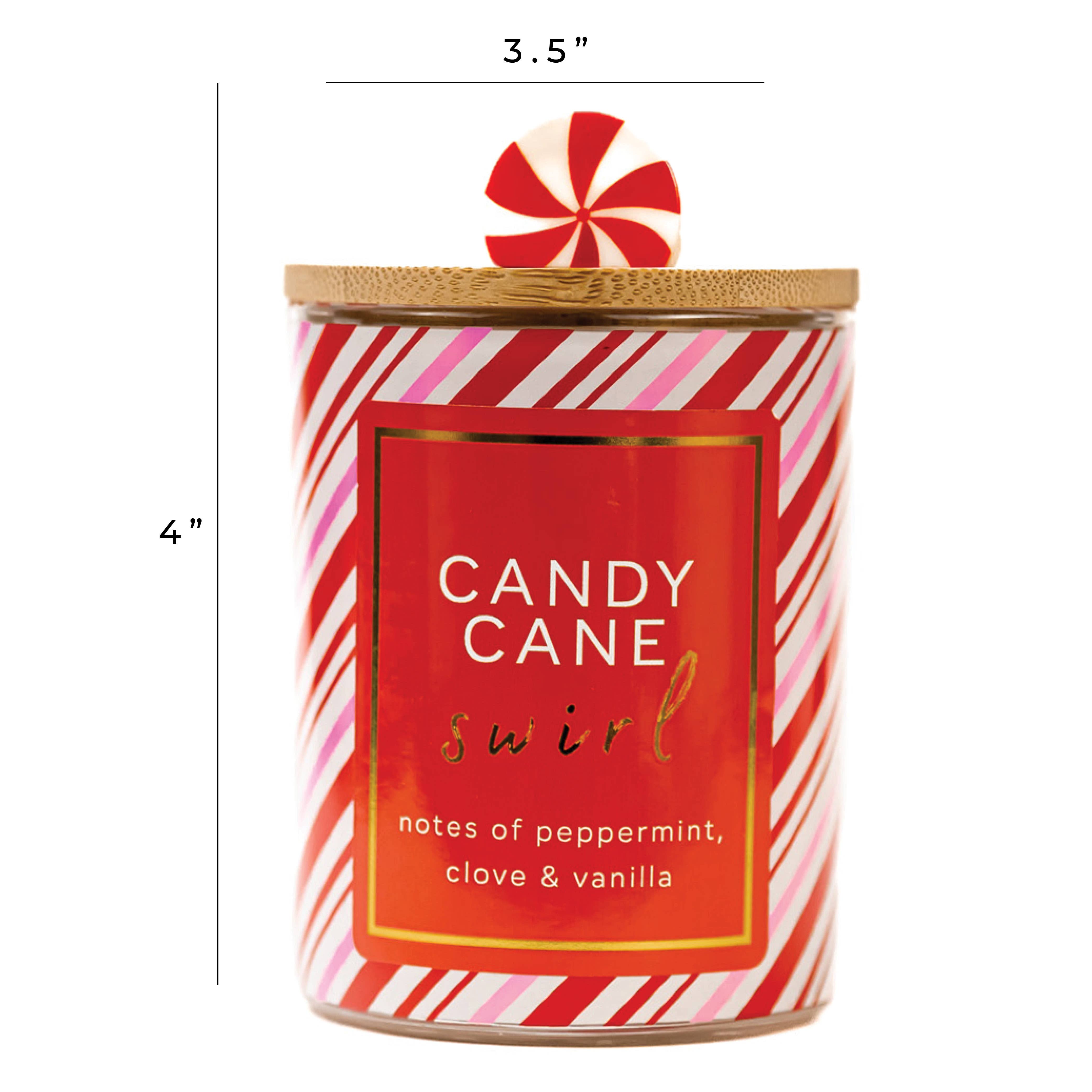 Candy Cane Swirl Candle - Posh West Boutique