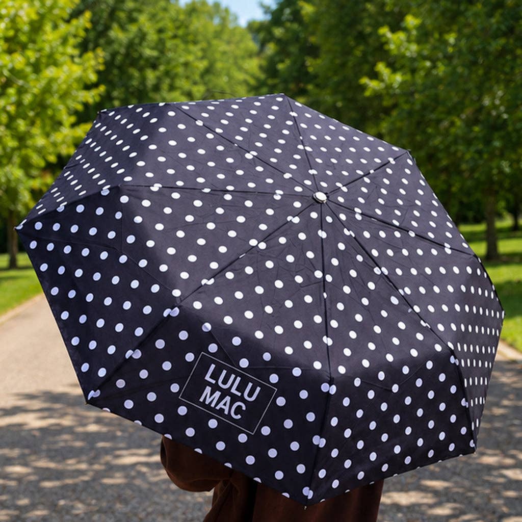 Black with White Polka Dots Umbrella