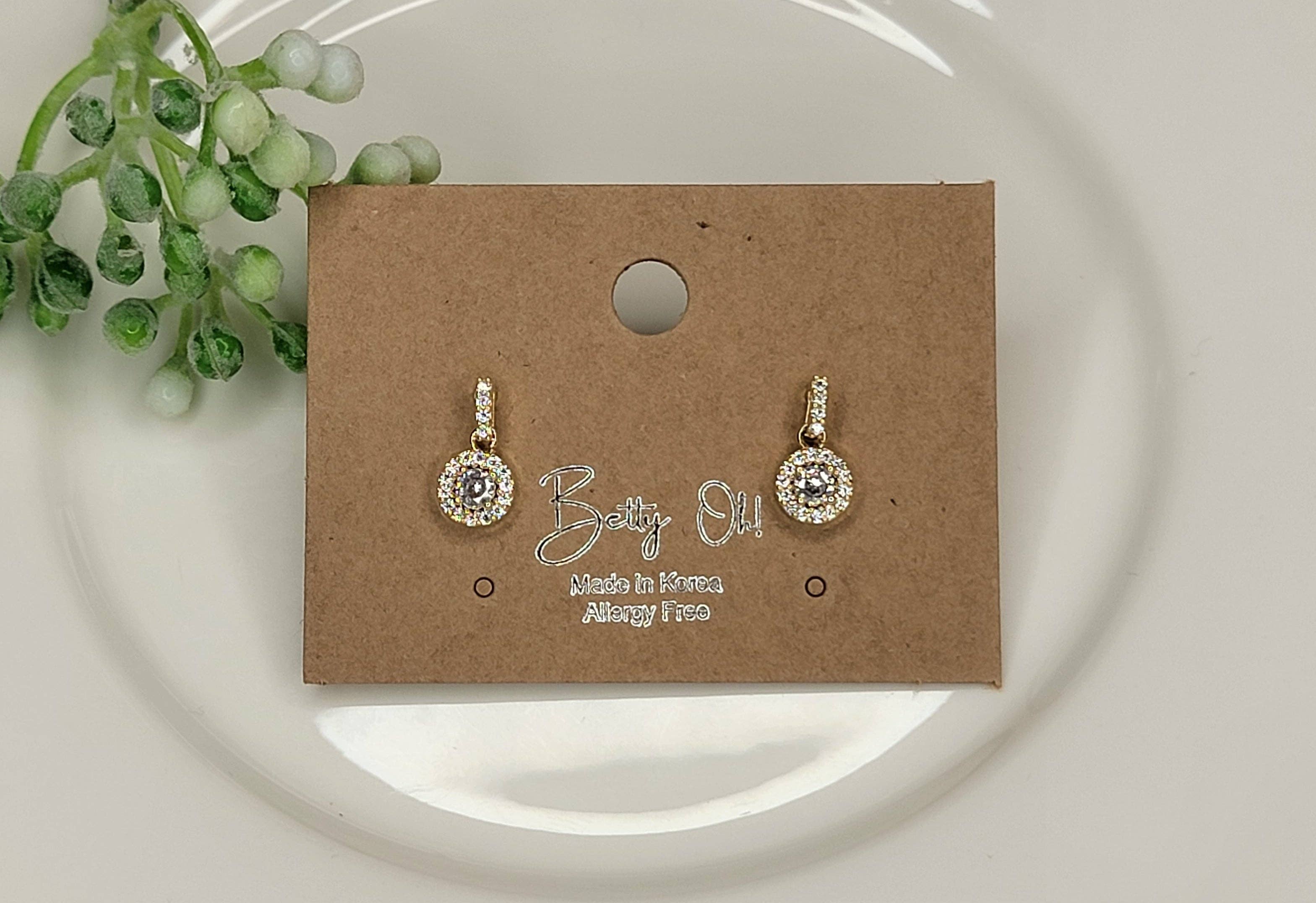 Betty Oh CZ Dangle Earring - Posh West Boutique