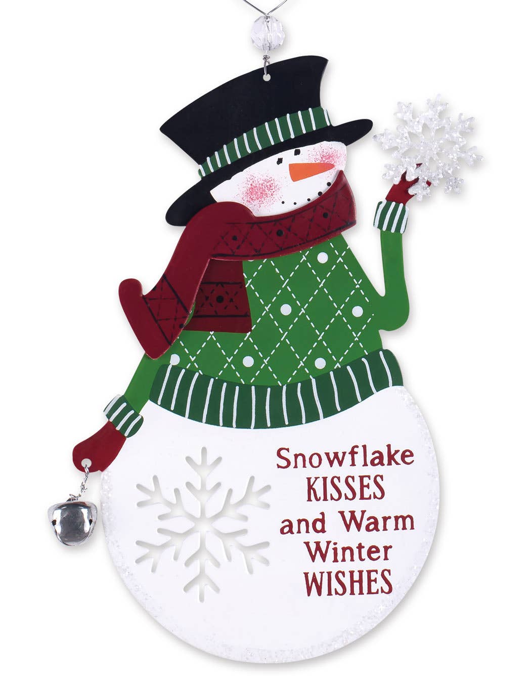 Snowman Kisses Ornament - Posh West Boutique