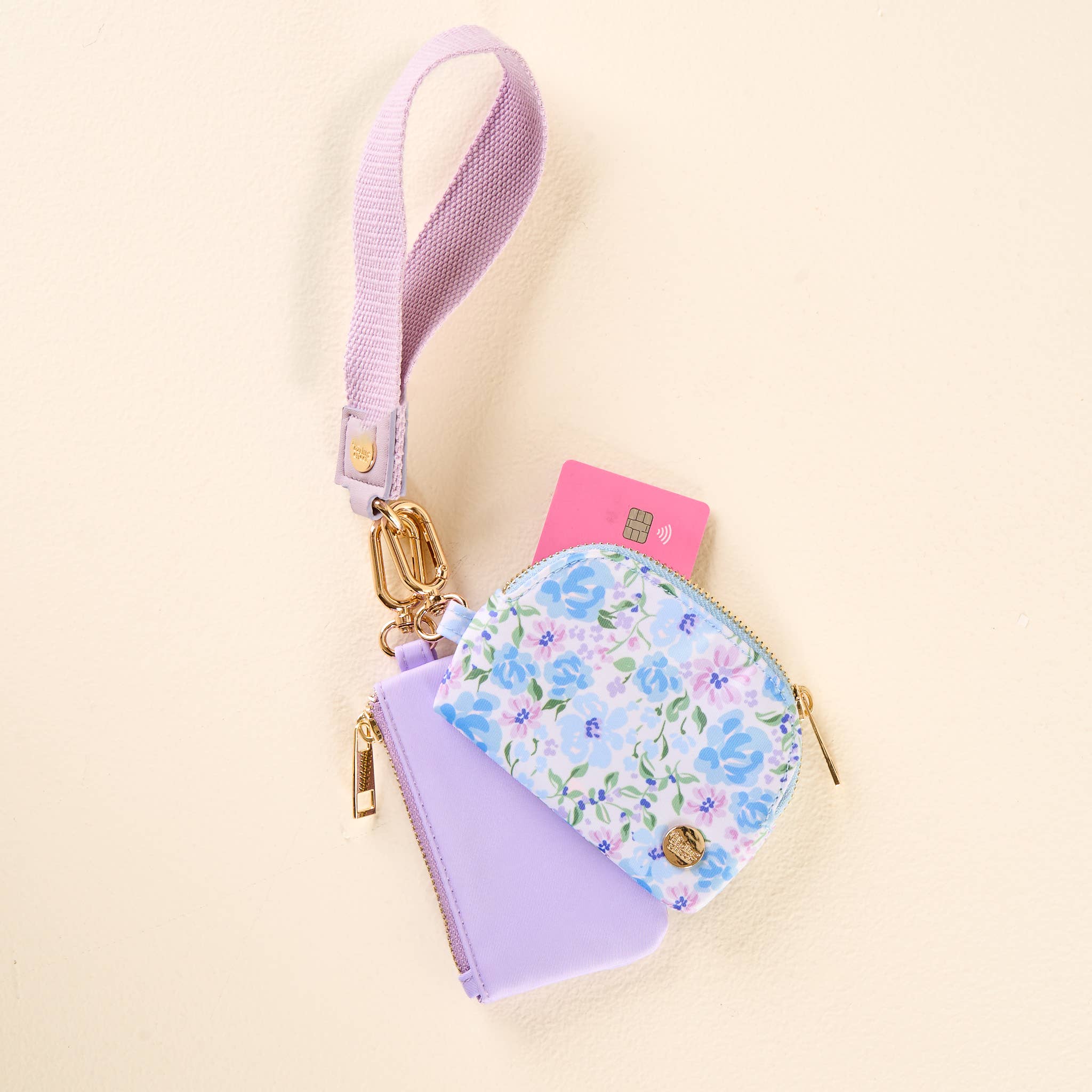 Dynamic Duo Pouch Wristlet-Secret Garden Blue - Posh West Boutique