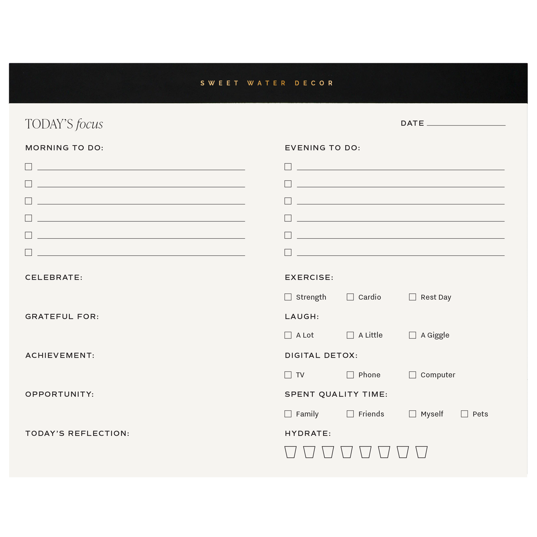 Self Care Notepad - Posh West Boutique