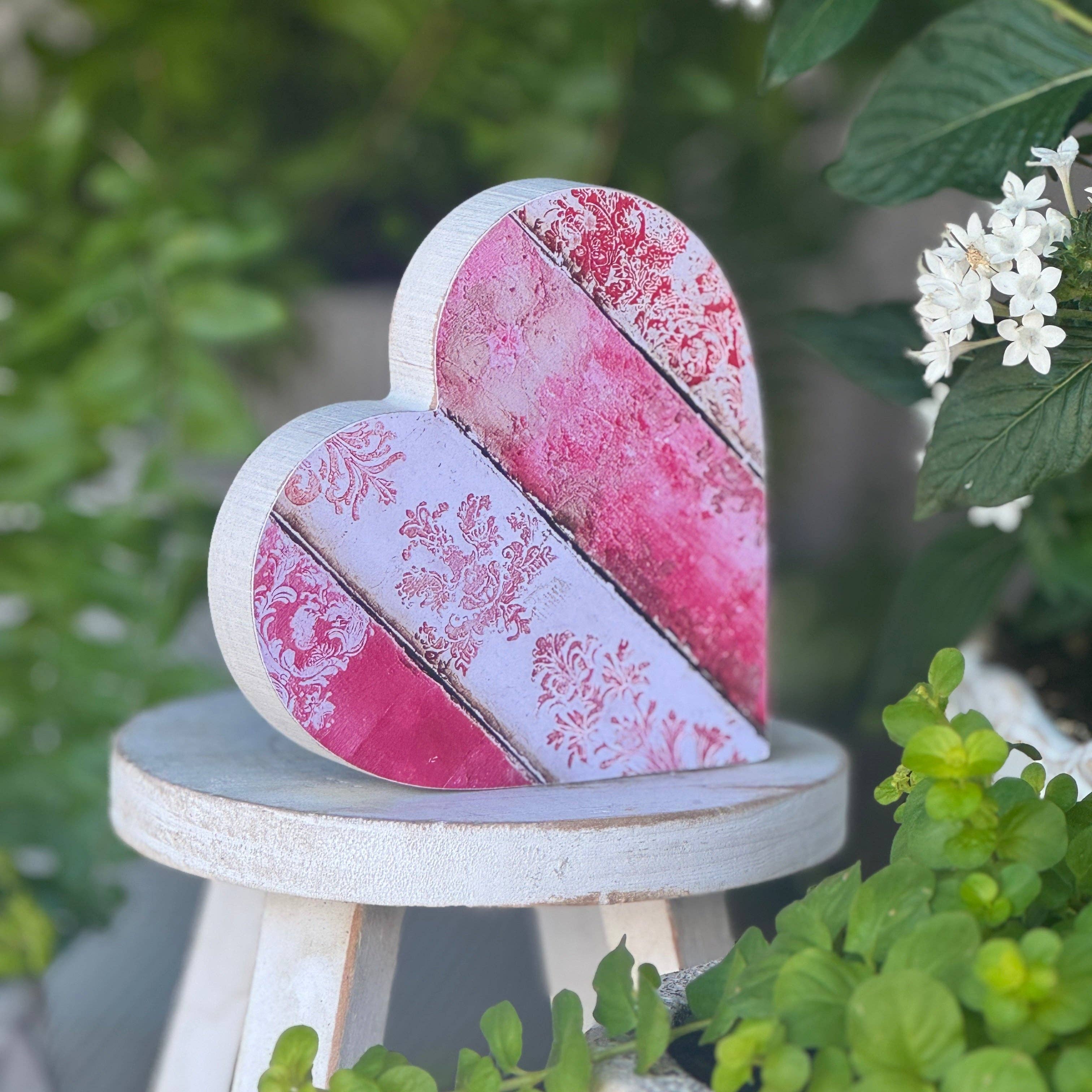 Antoinette Heart Wood block