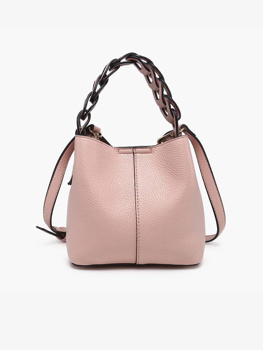 Nora Braided Handle Bucket Bag w/ Inner Pouch (3 colors) - Posh West Boutique