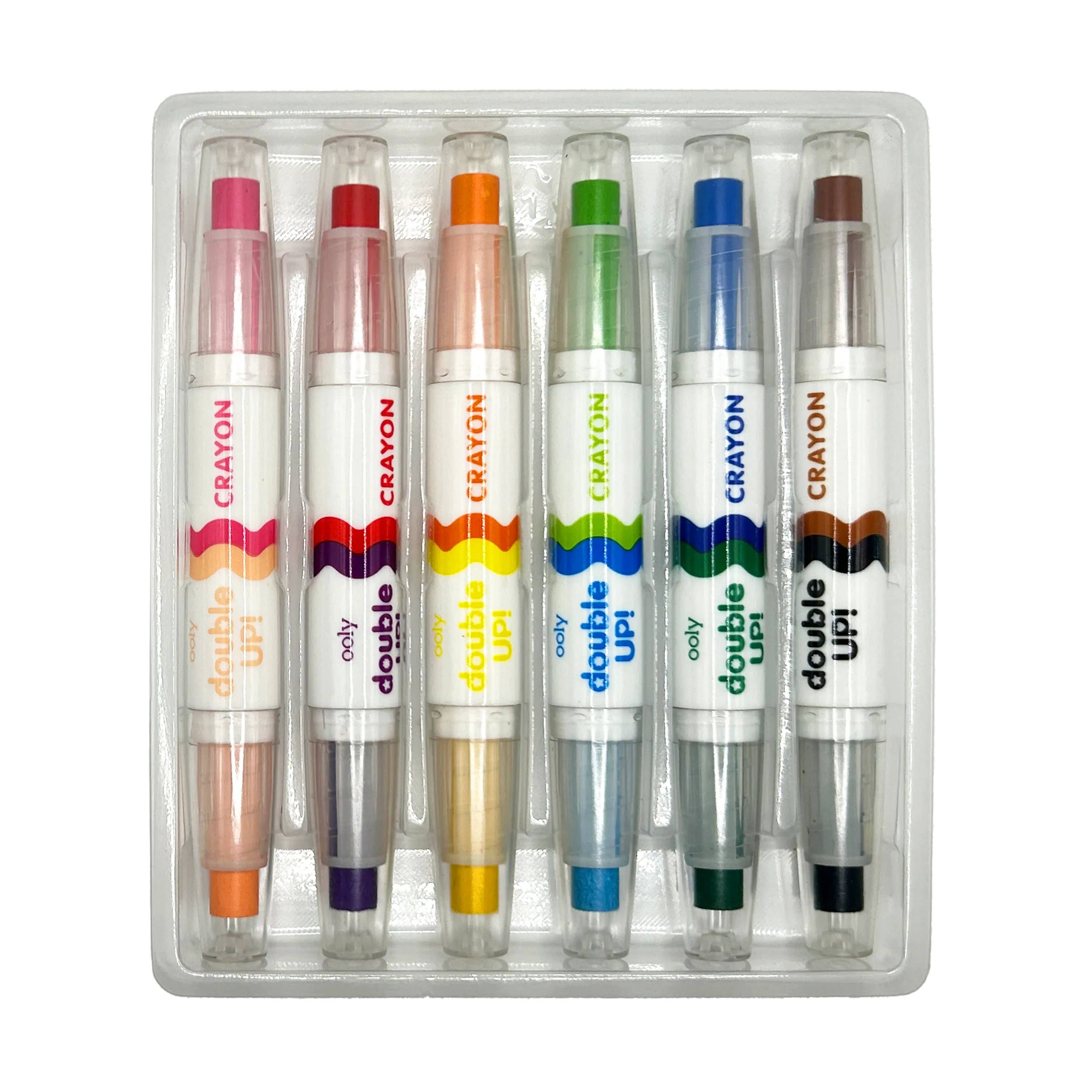 Double Up! Double-Ended Crayons (Set of 6 / 12 Colors) - Posh West Boutique