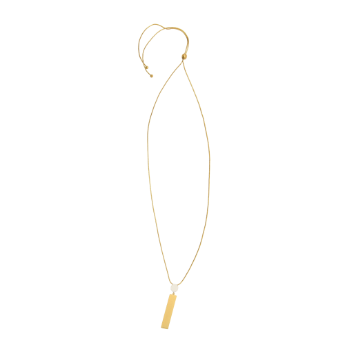 37" Mixed Metal Disc + Bar Adjustable Necklace - Posh West Boutique