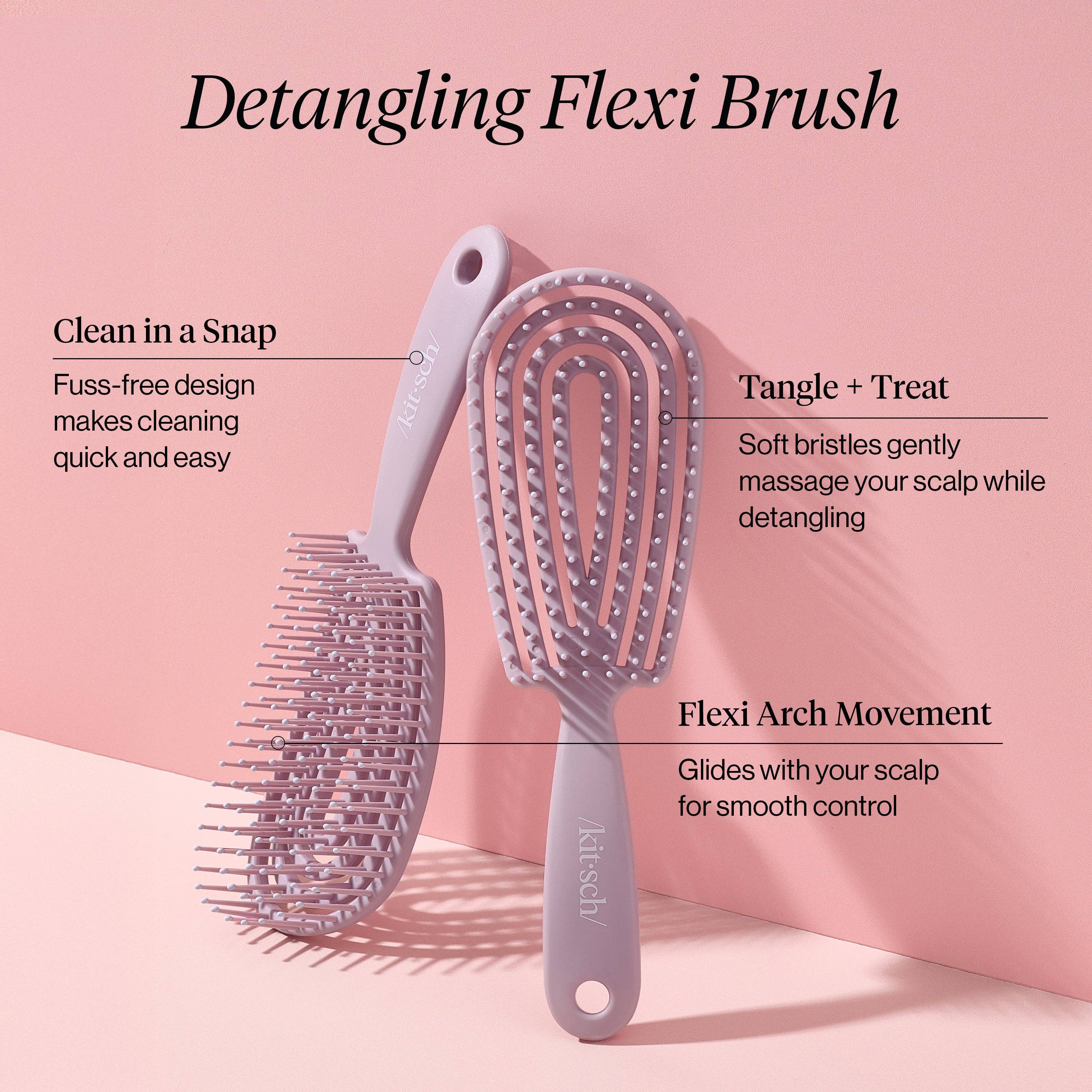 Kitsch Detangling Flexi Brush - Soft Violet