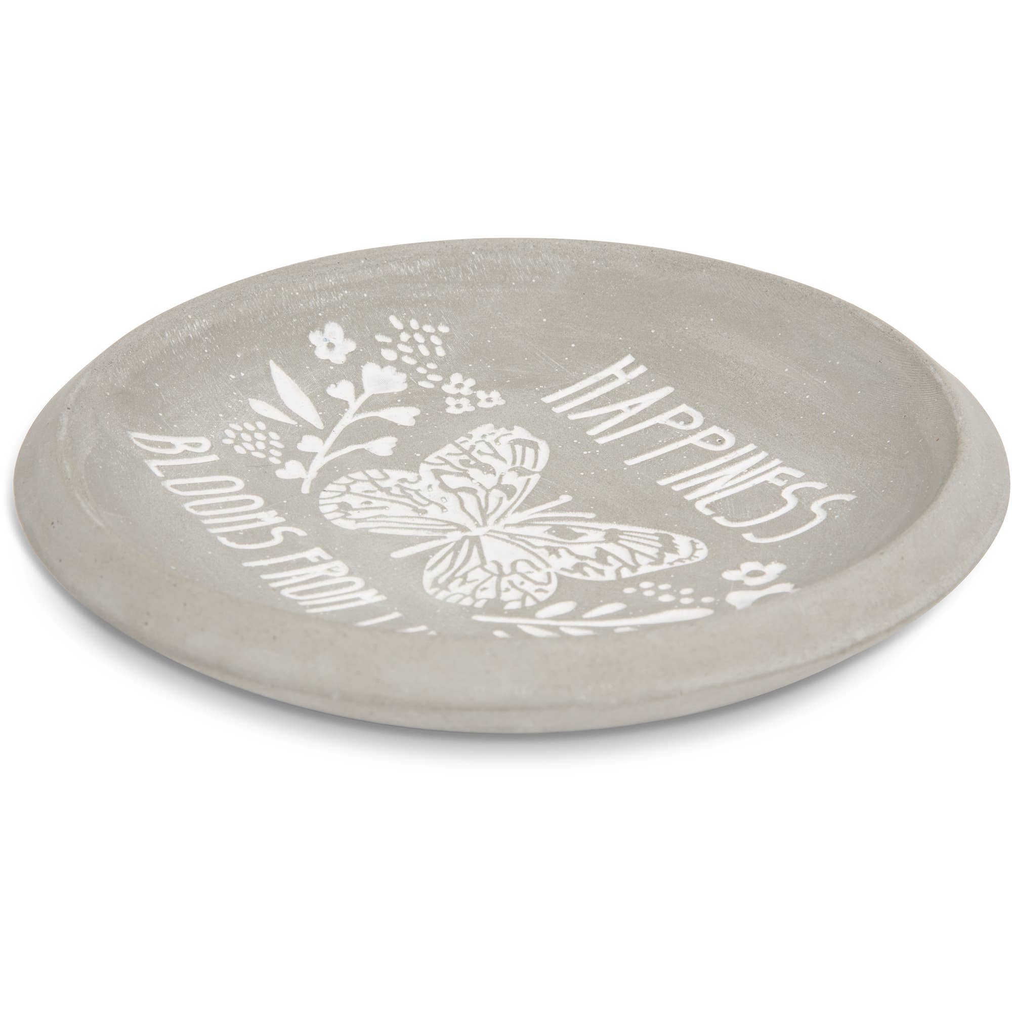 Happiness - 5" Cement Keepsake Dish - Posh West Boutique
