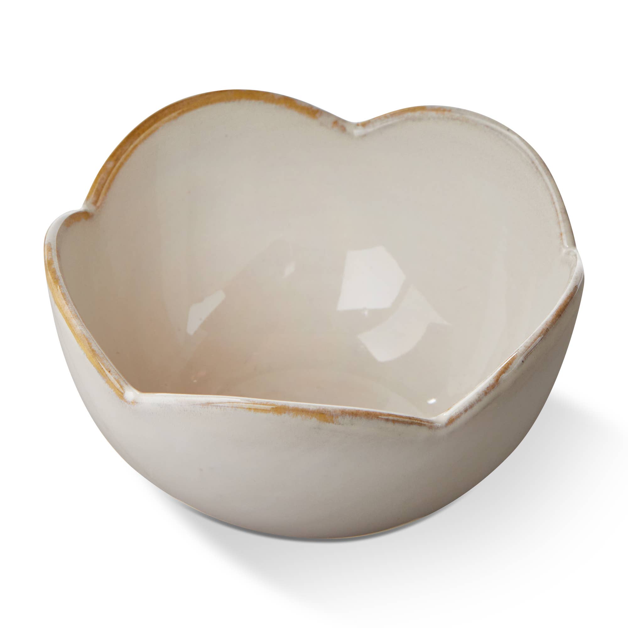 Petal Dip Bowl Large White Stoneware Everyday - Posh West Boutique