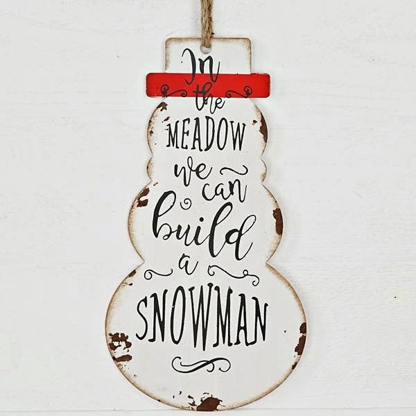 Vintage Metal Snowman - Posh West Boutique