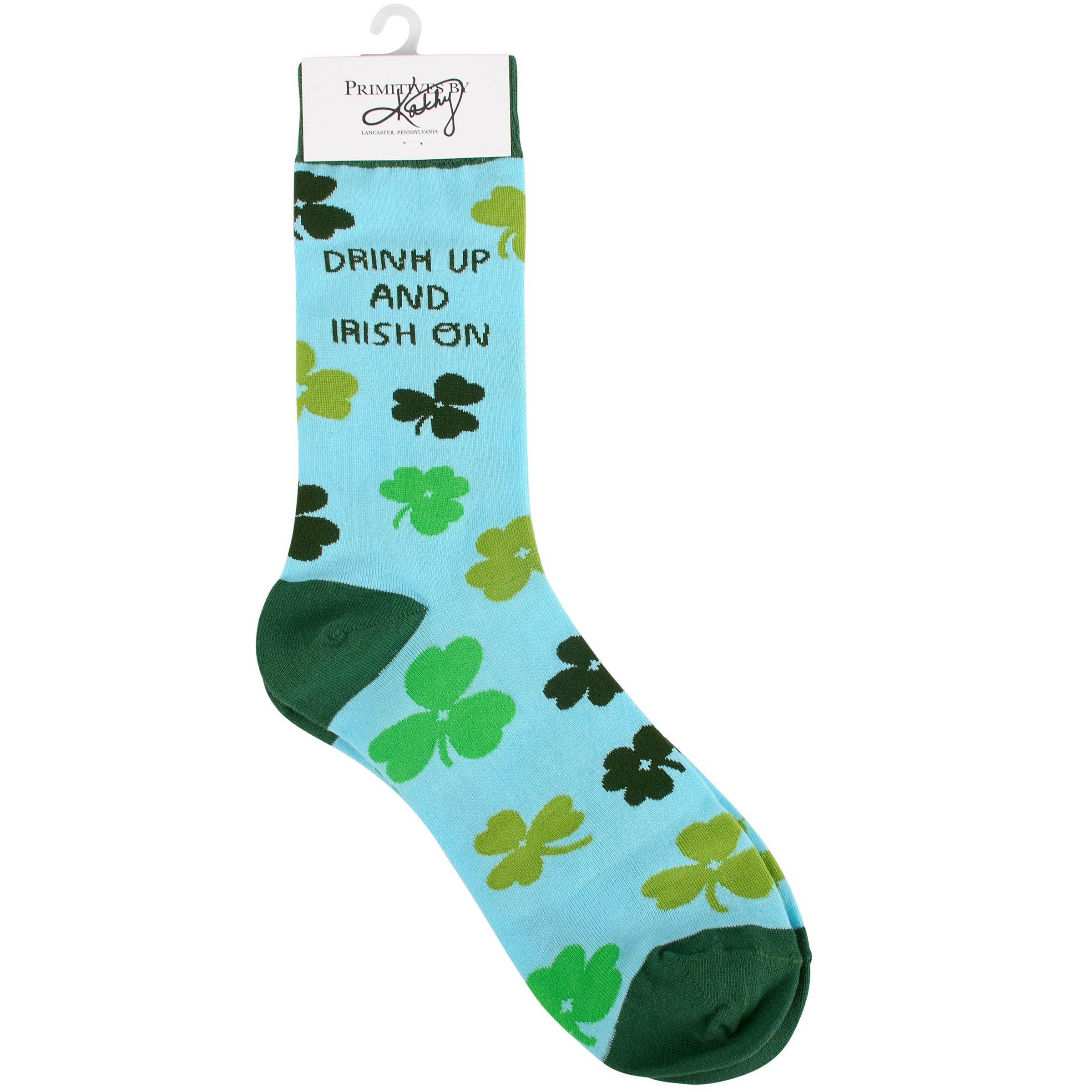 Drink Up And Irish On Socks - Posh West Boutique